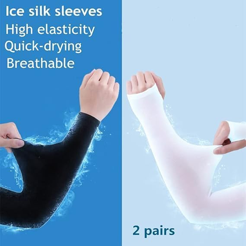 Thumb - Hole Cooling Compression UV - Protected Arm Sleeves for Men and Women for Outdoor Sports image number 1