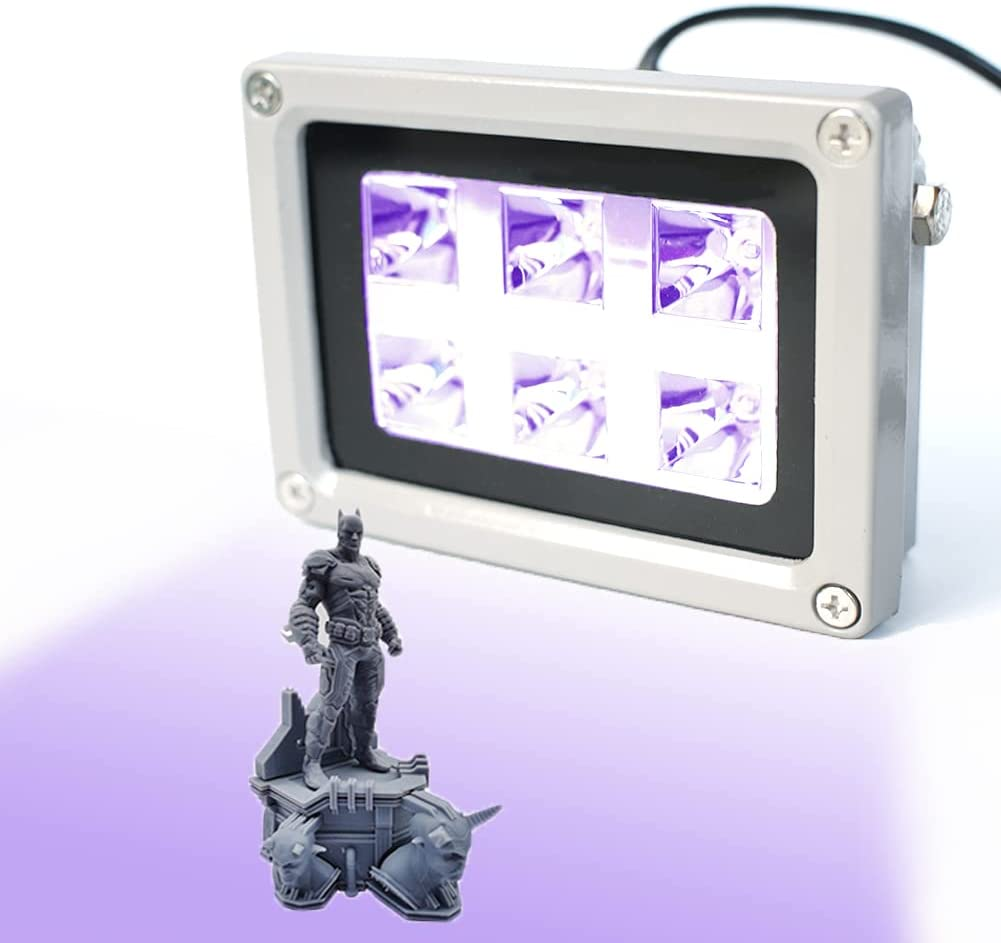 3D Printer UV Resin Curing Light 405Nm with 6W Output Affect, UV Light for SLA DLP 3D Printer Solidify Photosensitive Resin 405Nm UV Resin Affect, DIY Curing Enclosure