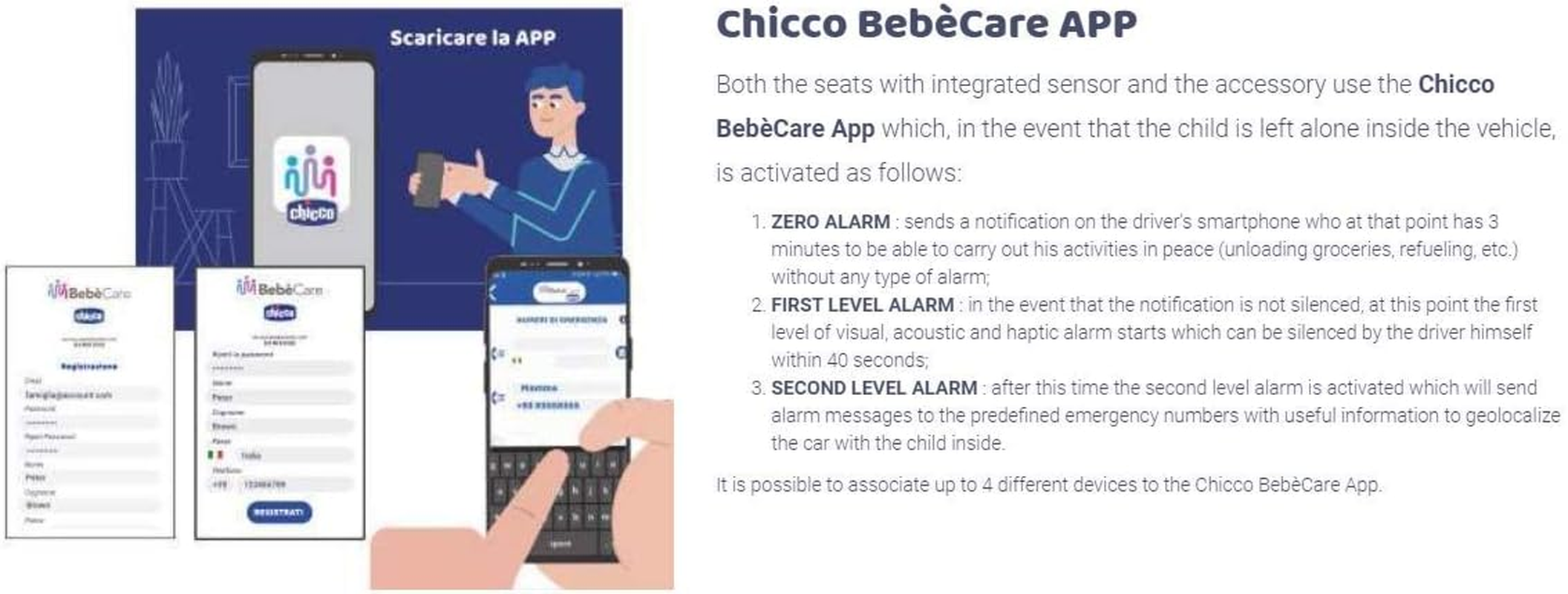 Chicco Bebecare Easy Tech Child Car Seat Sensor image number 1