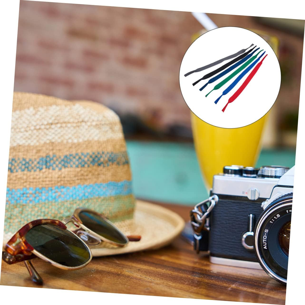 QUMIIRITY 6Pcs Sports Glasses Elastic Cord Eyewear Strap Anti-Slip Sunglasses Rope Holder for Men and Women with Red Green Blue Black Gray Navy &ndash; Multipack Eyewear Retainers for Outdoor Activities image number 6