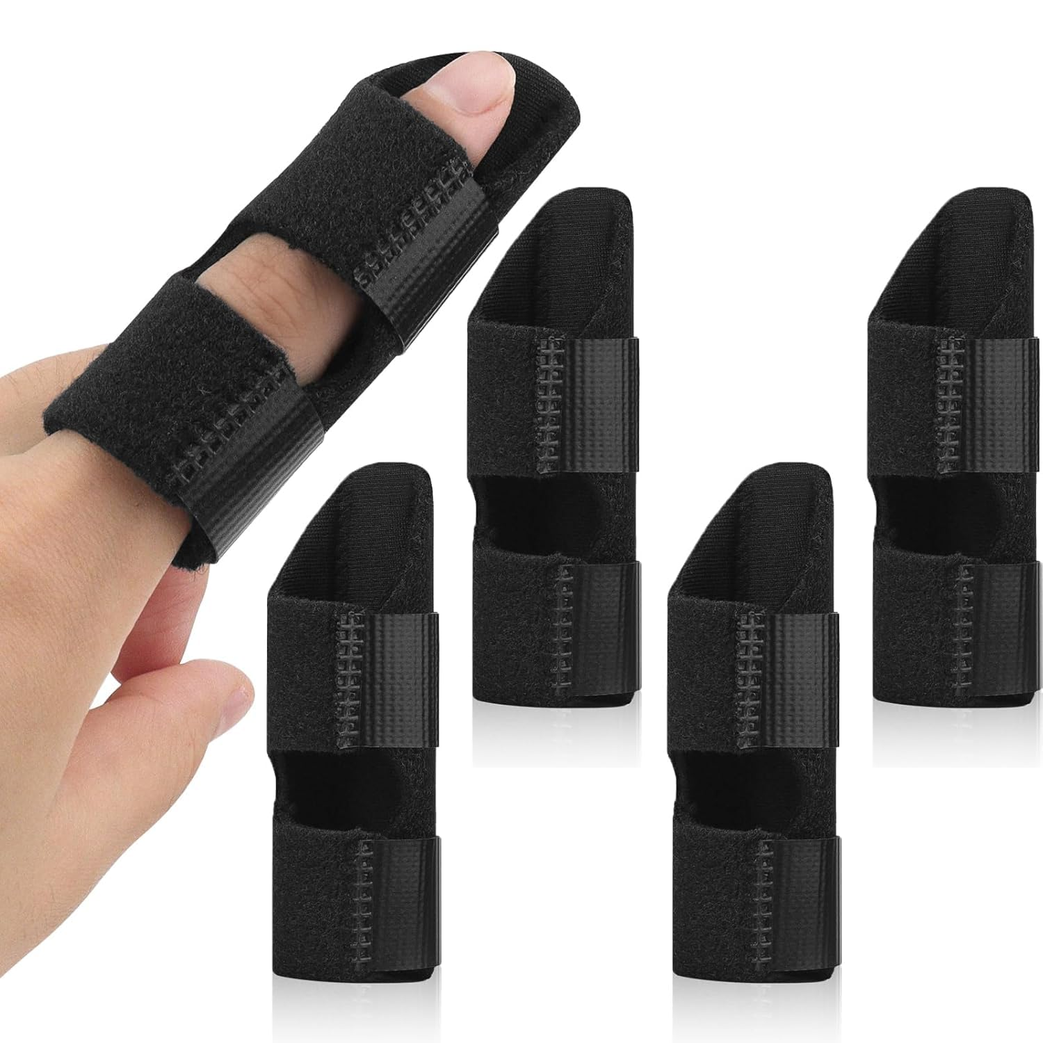 5Pcs Trigger Finger Splint, Finger Braces Joint Stabilizer, Adjustable Mallet Splint and Hand Brace, Straightener for Arthritis &ndash; Fits Thumb, Index, Middle, Ring and Pinky Finger(5Pcs) image number 3
