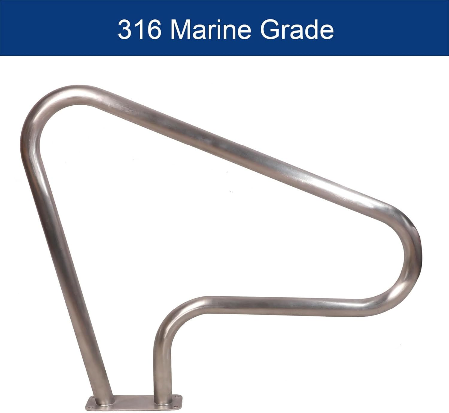 RYPRY 316 Stainless Steel Pool Handrails & Railings for Inground/Above Ground Pools | Saltwater-Resistant, Safety Steps, Brackets & Accessories | Durable Weatherproof Design image number 4