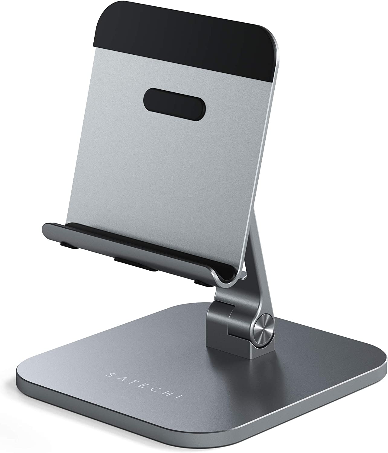 Satechi Aluminum Desktop Stand - Adjustable Tablet Mount with Protective Grips - Compatible with All Ipad and Tablet Models, Ipad Pro M2/ M1, Ipad Air M1, Ipad Mini, Iphones 16/15/14/13/12 and More