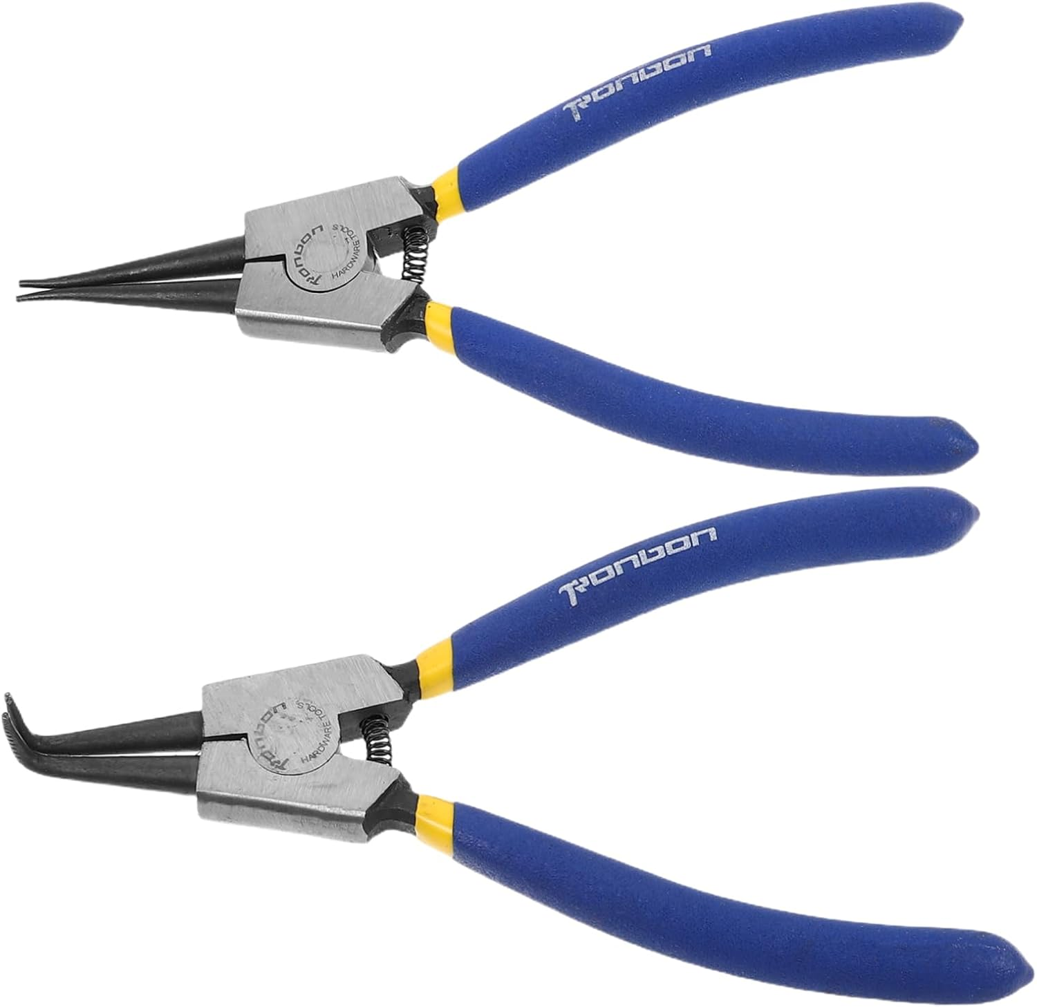 TEHAUX 2Pcs Circlip Pliers Internal External Retaining Ring Pliers Bent Nose Quick Installation and Removal for Mechanical Automotive Maintenance image number 4