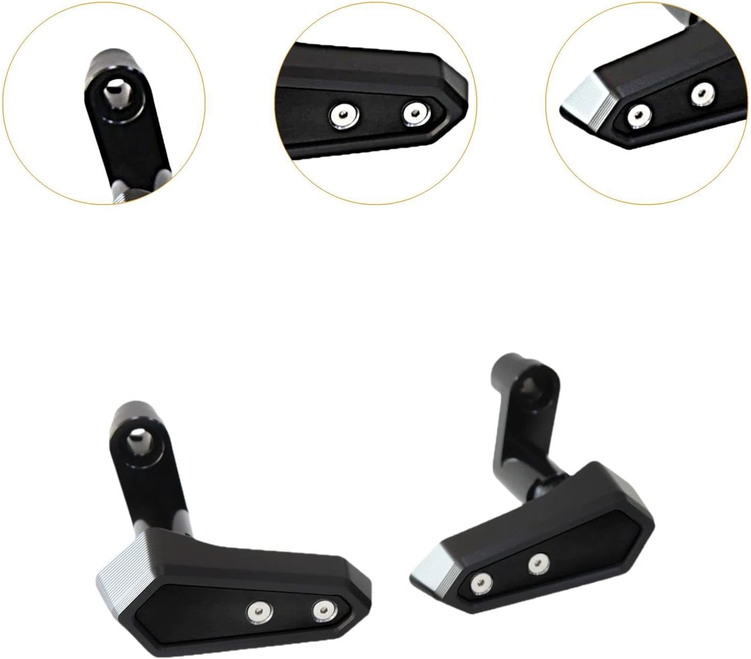 Leeqinersw Motor Engine Slider Protector Slider Crash Pads Protector for Ninja500, Black image number 5