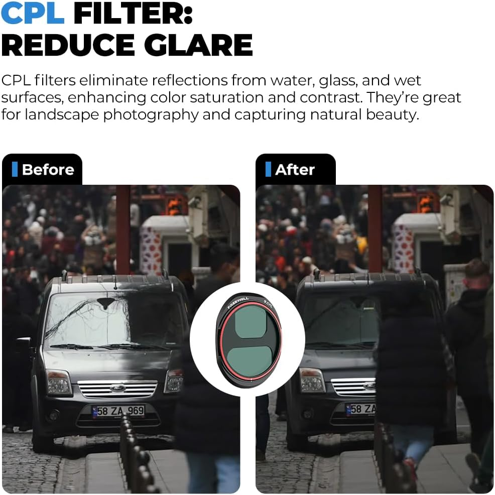 Freewell CPL Filter for DJI Mavic 4 Pro - Polarizer to Reduce Reflections and Enhance Colours for Stunning Aerial Photography image number 3