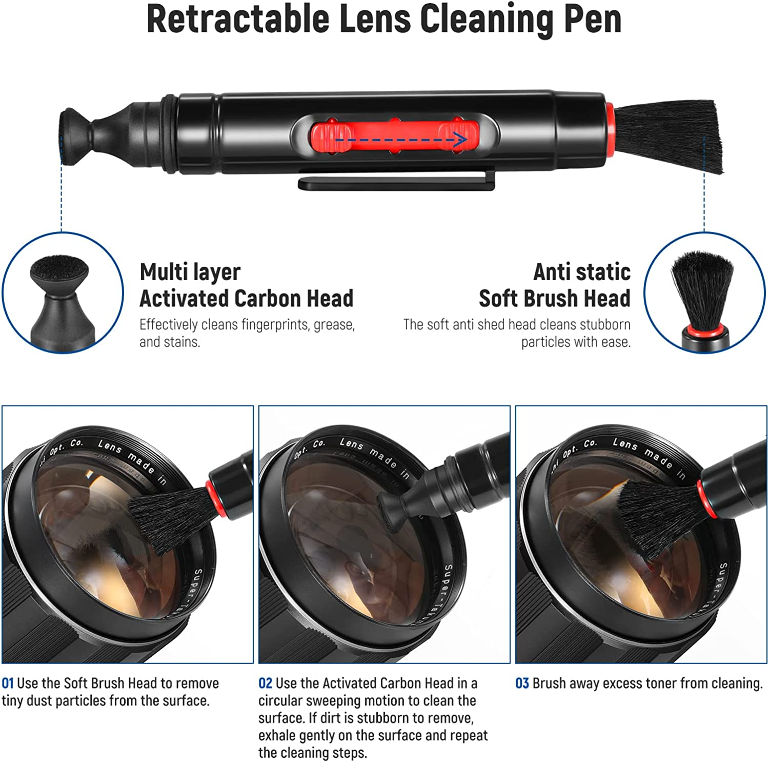 NEEWER 52Mm ND Lens Filter Kit: ND2 ND4 ND8 ND16, Lens Pen, Filter Pouch Neutral Density Filter and Accessory Kit Compatible with Canon Nikon Sony Panasonic DSLR Cameras with 52Mm Lens image number 6