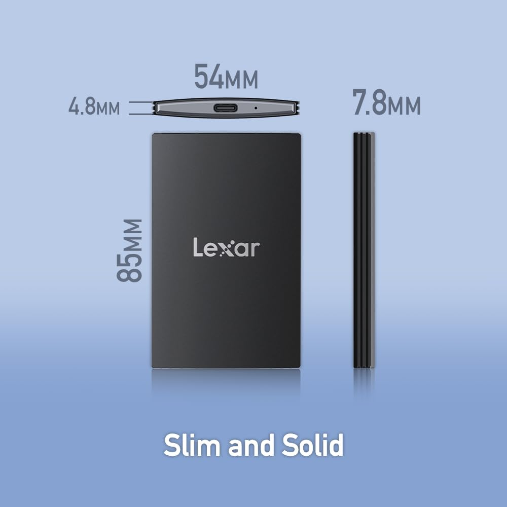 Lexar SL500 External SSD 1TB, USB3.2 Gen2X2 Portable SSD, PSSD up to 2000Mb/S Read, 1800Mb/S Write, External Solid State Drive for Iphone15 Series/Mac/Ps5/Xbox/Laptop/Pc (LSL500X001T-RNBNG) image number 3