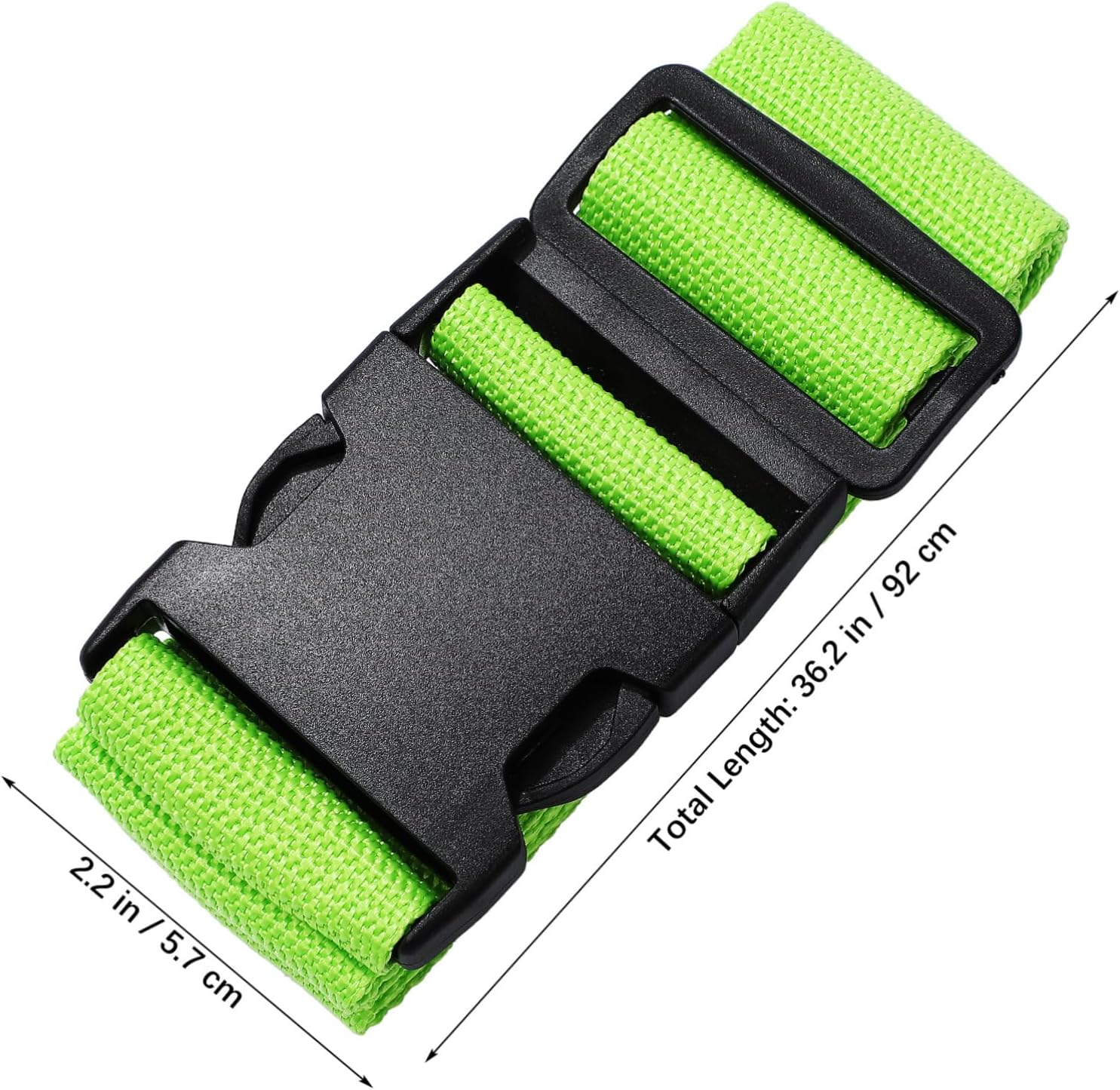 WEKAMOS 4Pcs Adjustable Luggage Straps with Quick Release Buckles Fluorescent Suitcase Secure Belts for Travel Suitcases Tear Resistant Travel Accessories image number 1