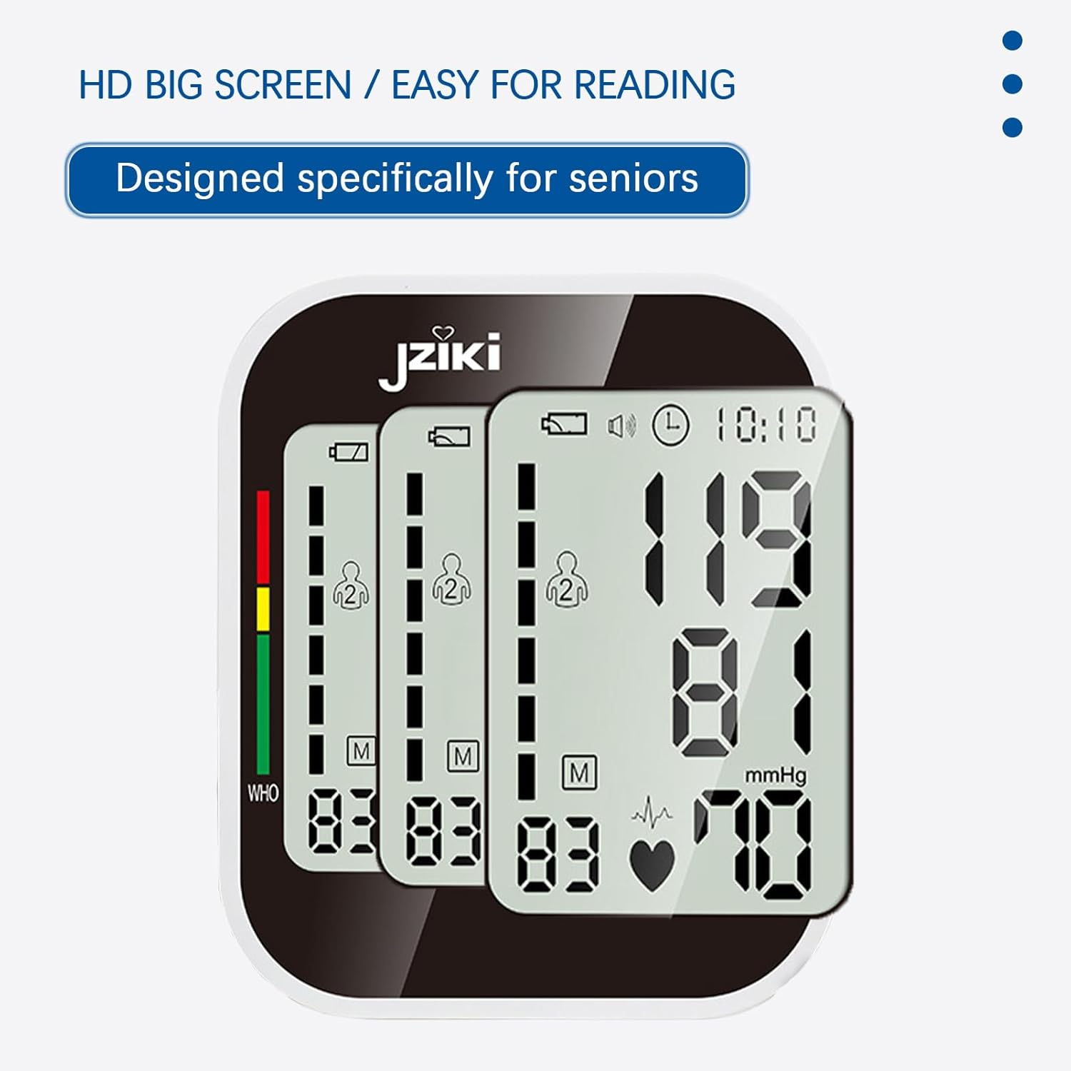 Blood Pressure Monitor for Home Use, Automatic Upper Arm BP Machine, 2 X 99 Memories, Large Screen & Adjustable Cuff, Easy to Use for Seniors image number 4