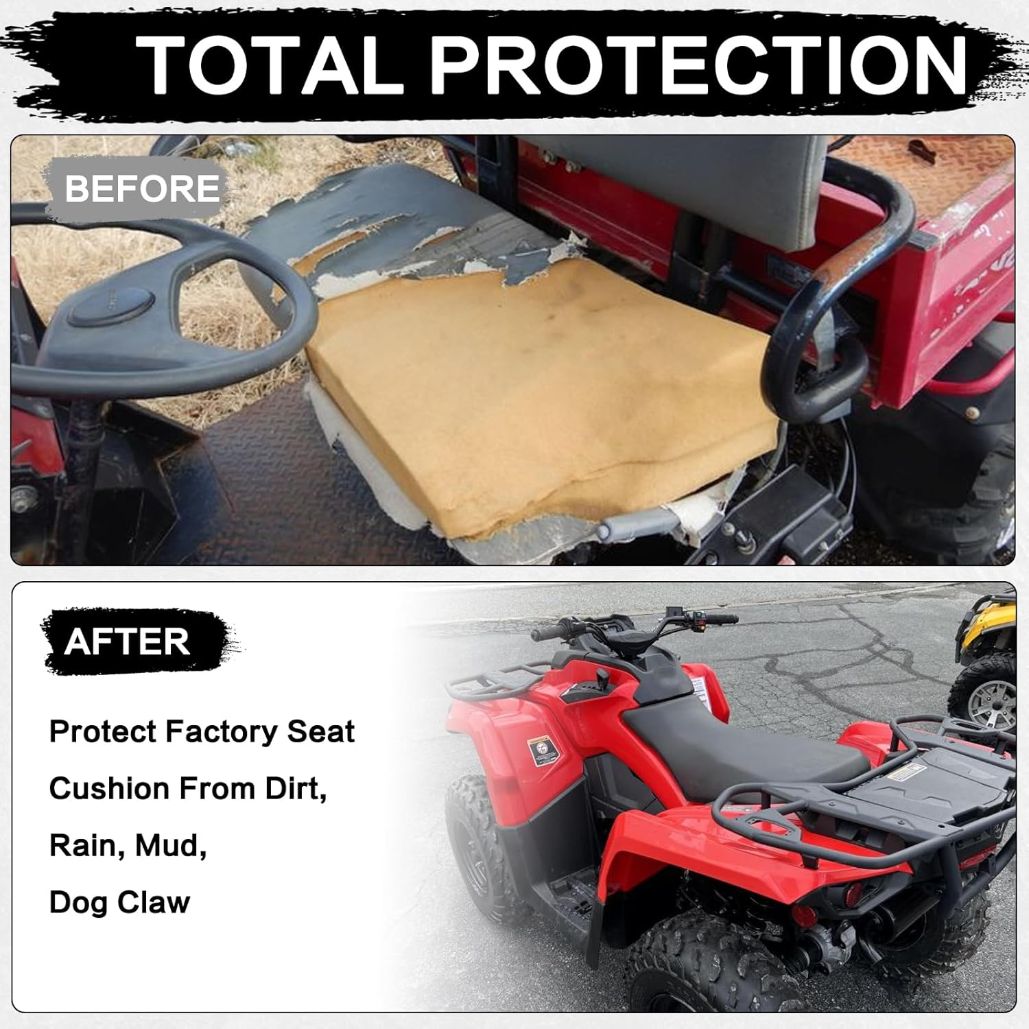 Smotrcc Outlander Seat Covers Compatible with Can Am Outlander Max 450 500 570 650 800 850 1000 2013-2021,Accessories for Can Am Seat Replacement image number 6