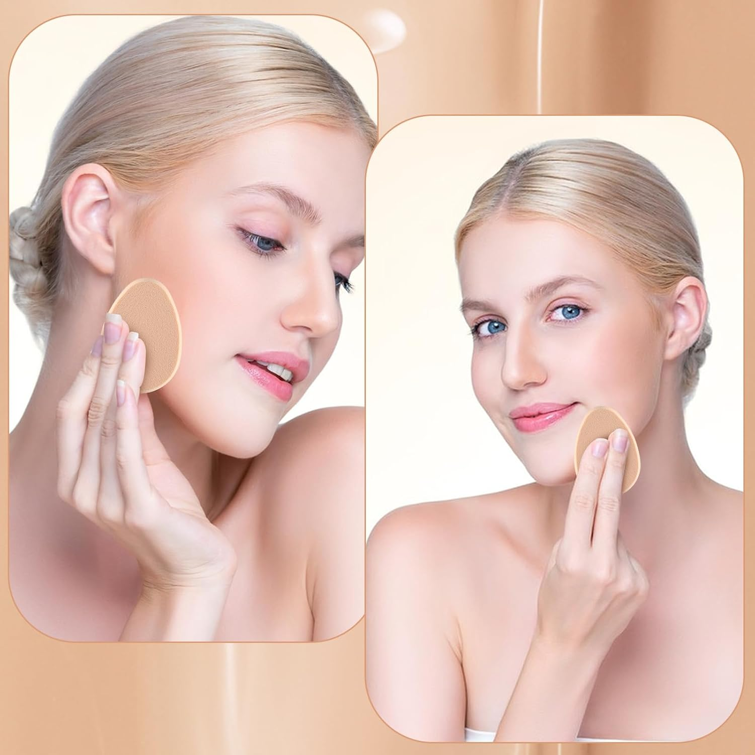 6 X Flat Sponge for Makeup, Soft, Durable and Suitable for Beginners image number 2