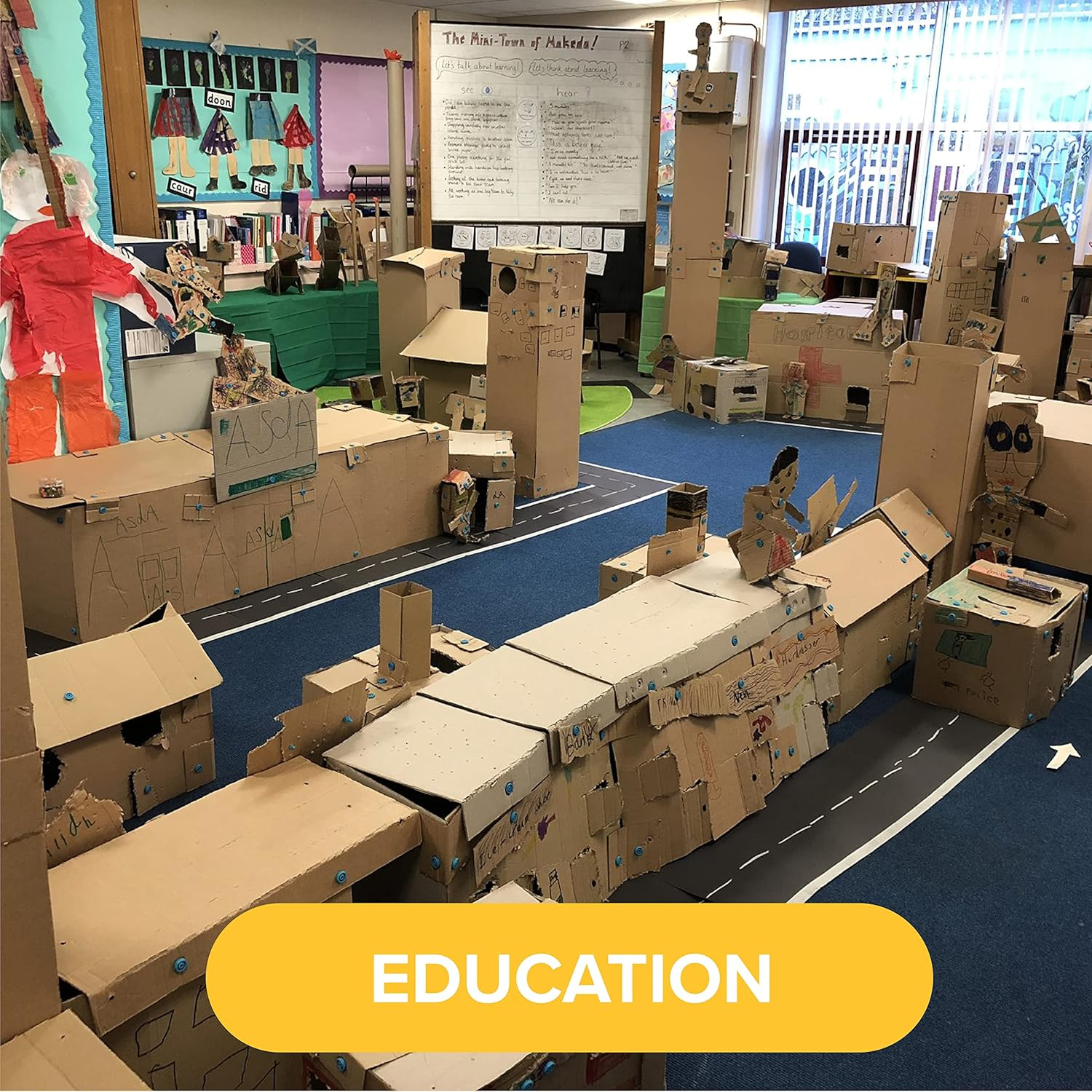 Makedo Invent | Cardboard Construction Tools for Kids Age 5+ | 360 Piece Toolkit in Large Sized Toolbox | Perfect for Classroom STEM Learning image number 1