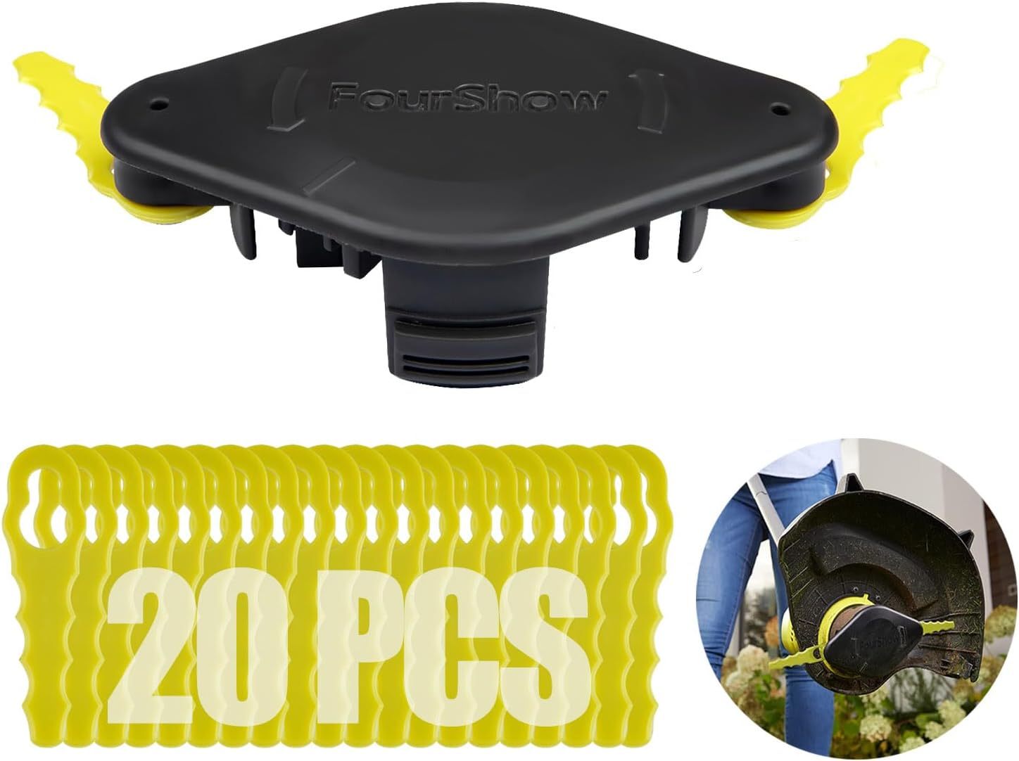 50Pcs Replacement Blades Compatible with Strimmer Head by Fourshow