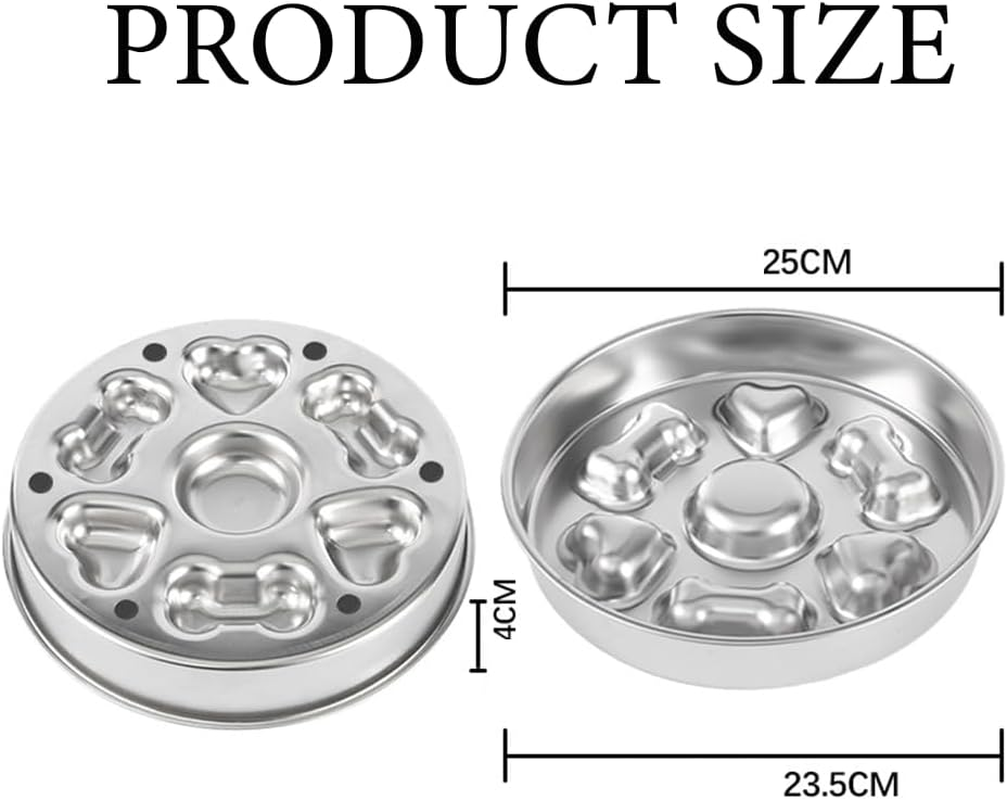 Slow Feeder Dog and Cat Bowls - Stainless Steel, No Choking, Non-Slip, Preventing Choking Dog Bowl, Easy to Clean, Pet Food Training Bowl Toy for Medium to Large Sizes image number 1