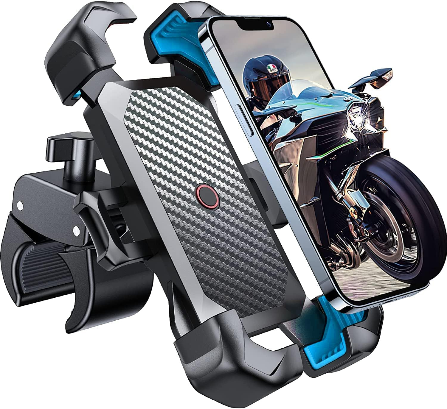JOYROOM Motorcycle Phone Mount, [1S Auto Lock][100Mph Military Anti-Shake] Bike Phone Holder for Bicycle, [10S Quick Install] Handlebar Phone Mount, Compatible with Iphone, Samsung, All Cell Phone