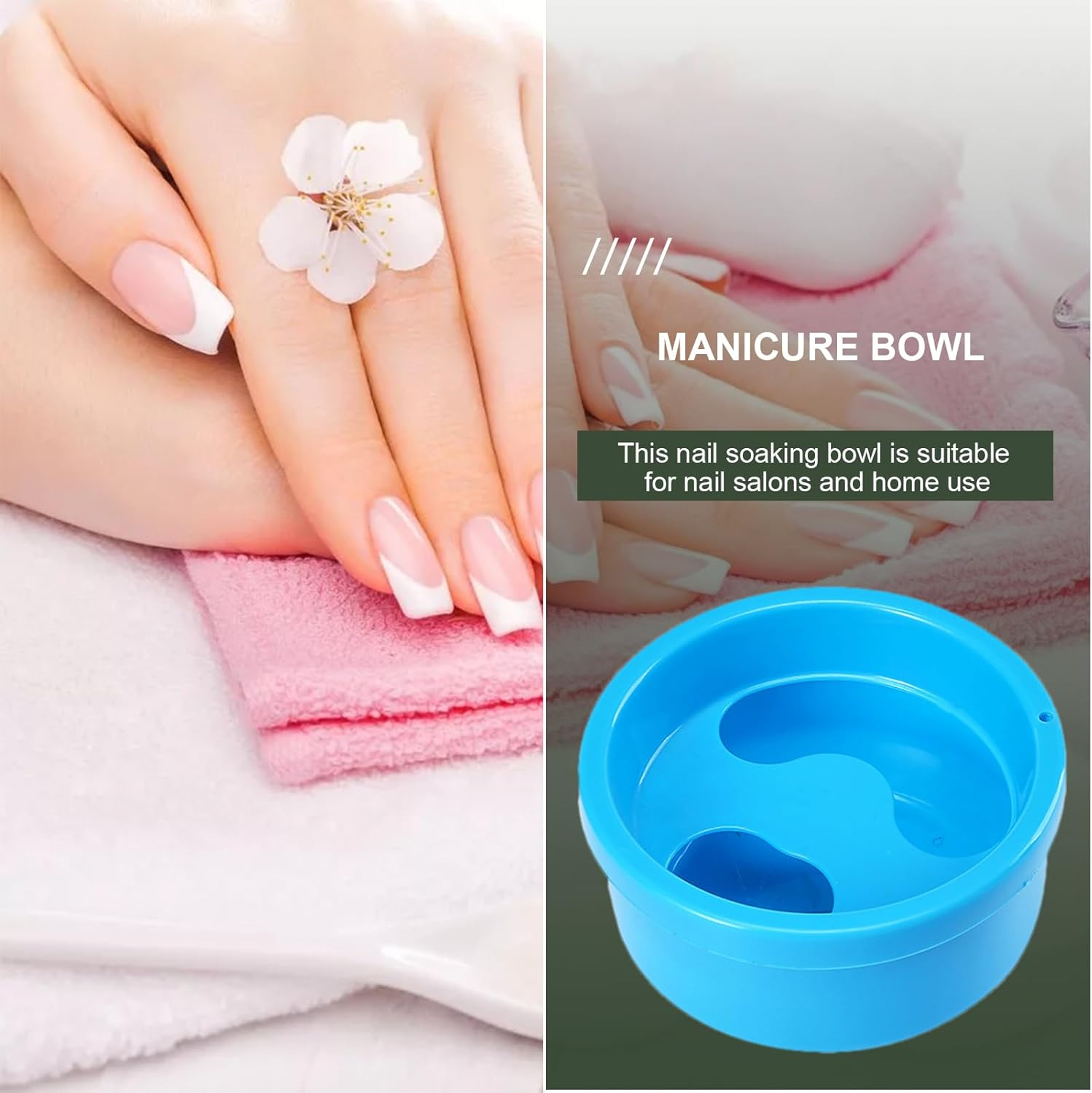 Nail Soak off Bowl - Manicure Soaking Bowl, Nail Salon Soak, Soaking Container for Manicure, Hand Wash Spa Tool, Manicure Hand for Women & Girls, Relaxing Care Accessory image number 3