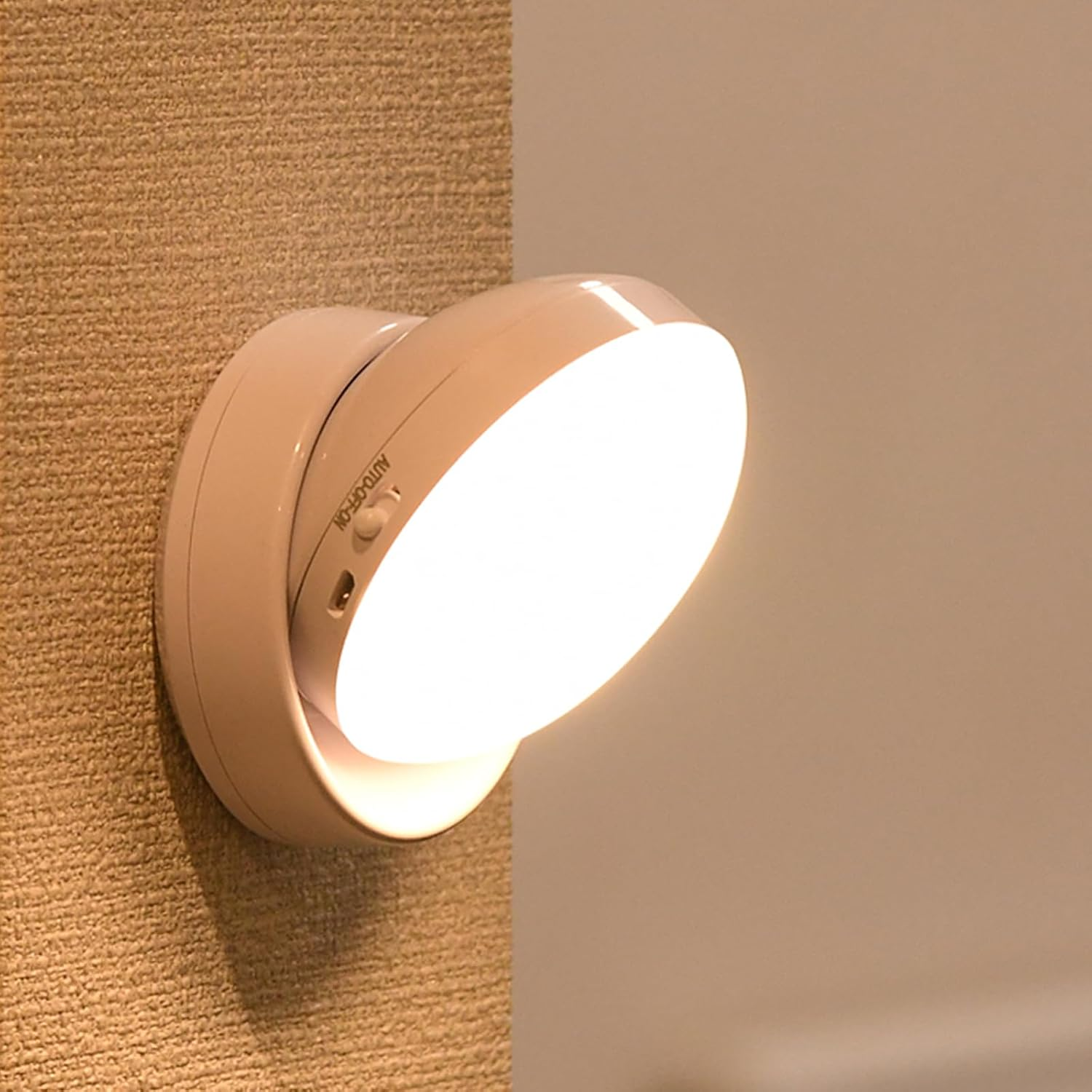 Motion Sensor Light Magnetic Wall Lamp Indoor Rechargeable 1200Mah Wall Mounted Lights Cordless Wall Sconce Nursery Lamp Bedroom Stairs Entrance Doorways Corridors Night Lights Warm