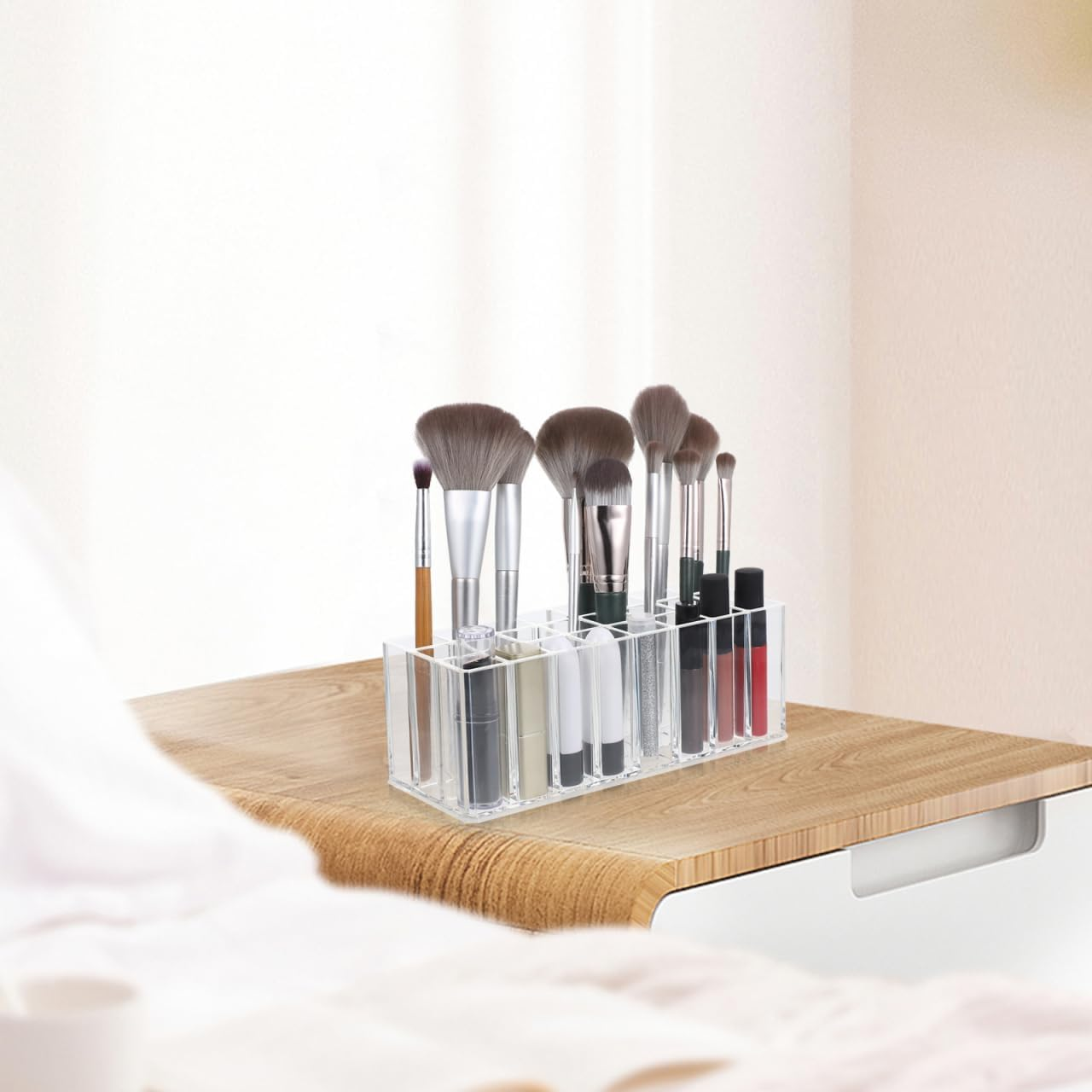 ULTECHNOVO Lipstick Organizer - Grids Lipsticks Holder - Clear Acrylic Lipgloss Organizer and Storage Display Case for Lip Gloss image number 1