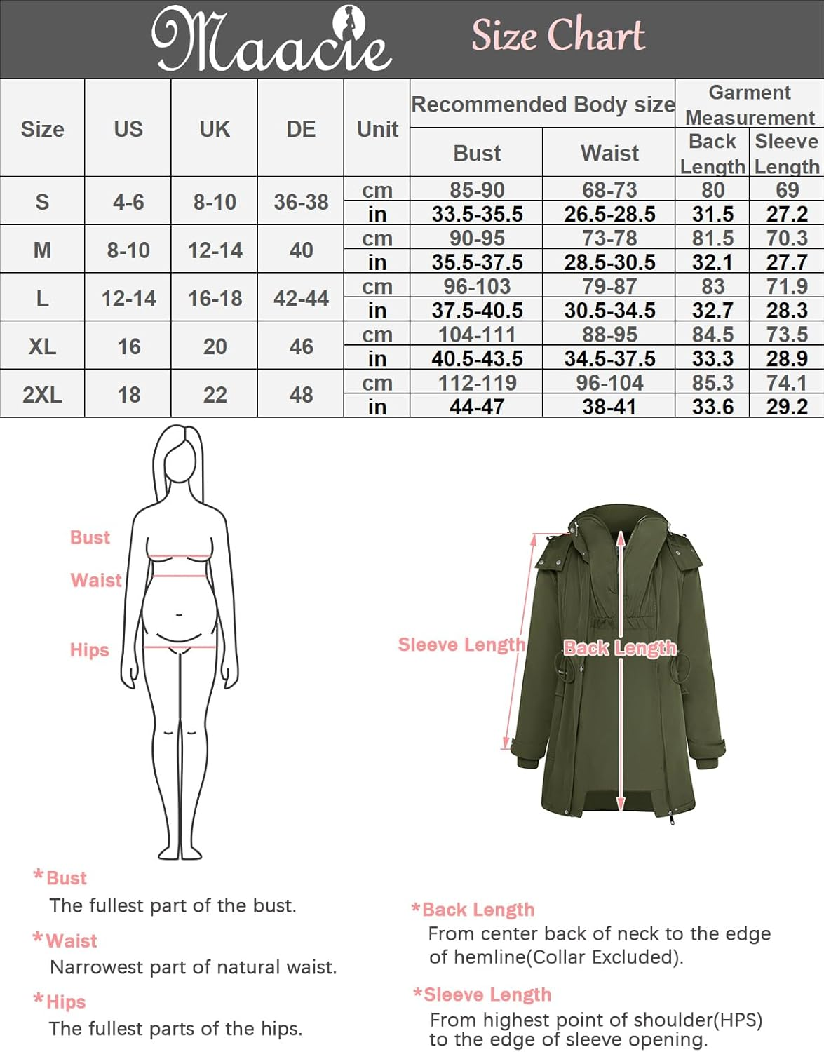Maacie Maternity Cotton Jacket Jacket Stand up Collar Waterproof Cotton Jacket 2025