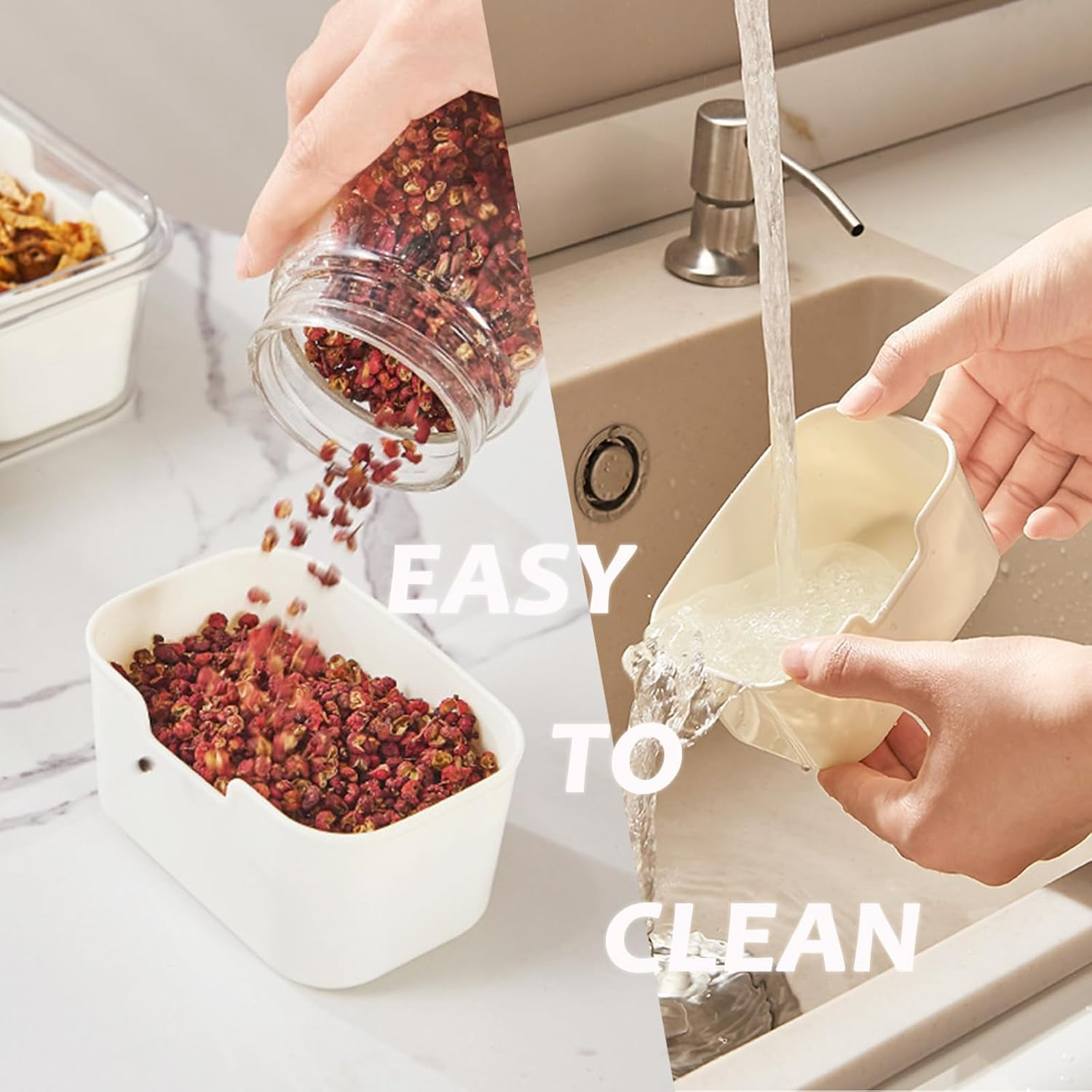 Dishwasher Safe Snack Box Container, 8 Compartments Storage Containers with Airtight Lid & Handle - Clear Snack Divided Serving Tray for Veggie, Candy and Nuts Organizer, Portable Platters (1) - 2 image number 6