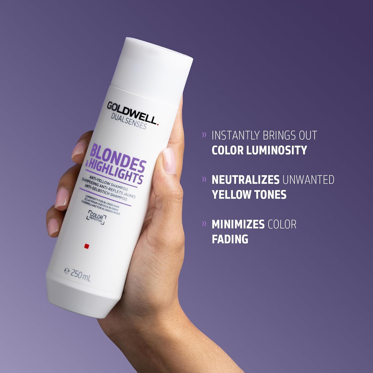 Goldwell Dual Senses Blondes & Highlights Anti-Yellow Shampoo (Luminosity for Blonde Hair) 250Ml
