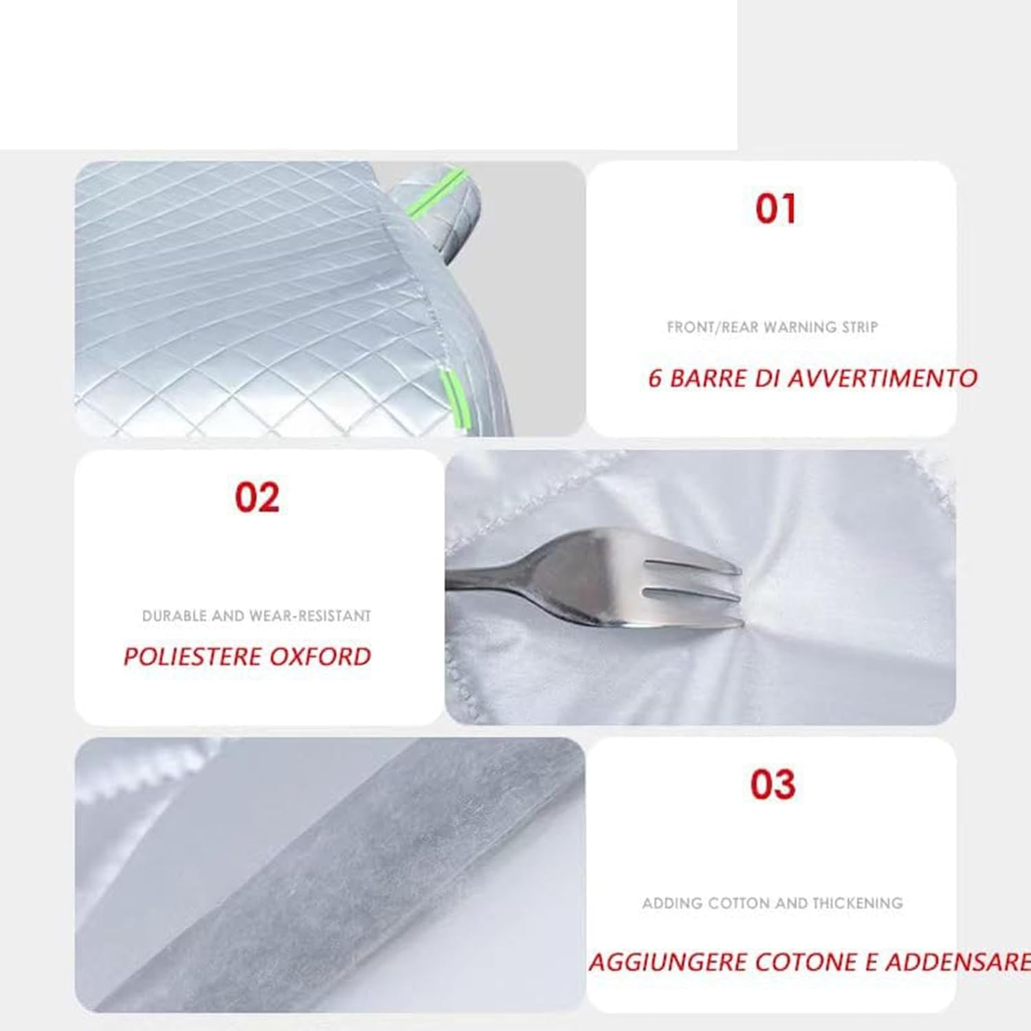 Waterproof All Weather Car Cover, 190T Hailproof for Hatchback Sedan SUV, Full Outdoor Sun UV Rain Snow Wind Protection image number 6