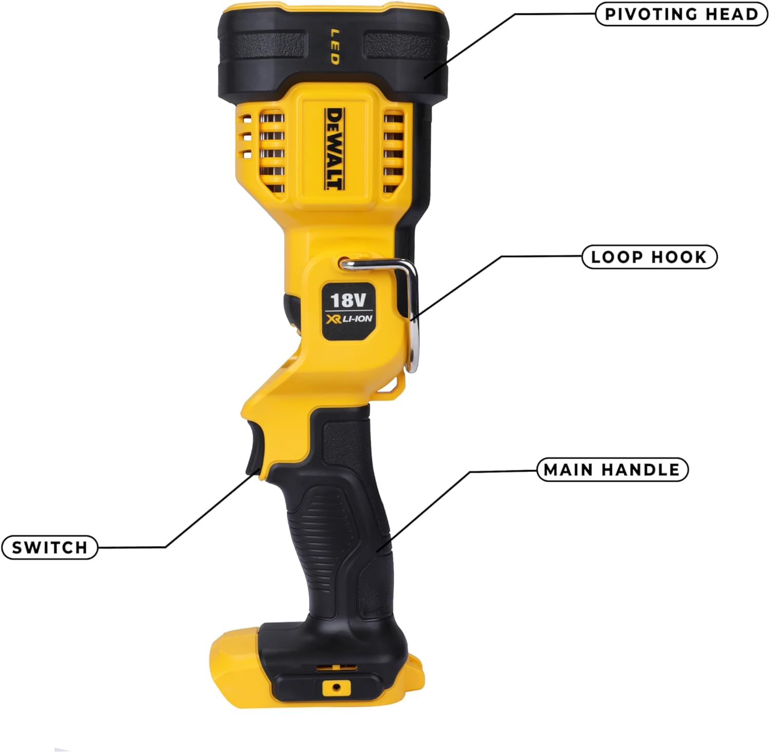 Dewalt DCL043-XJ 18V XR Li-Ion LED Pivot Spot Light Bare Unit image number 3