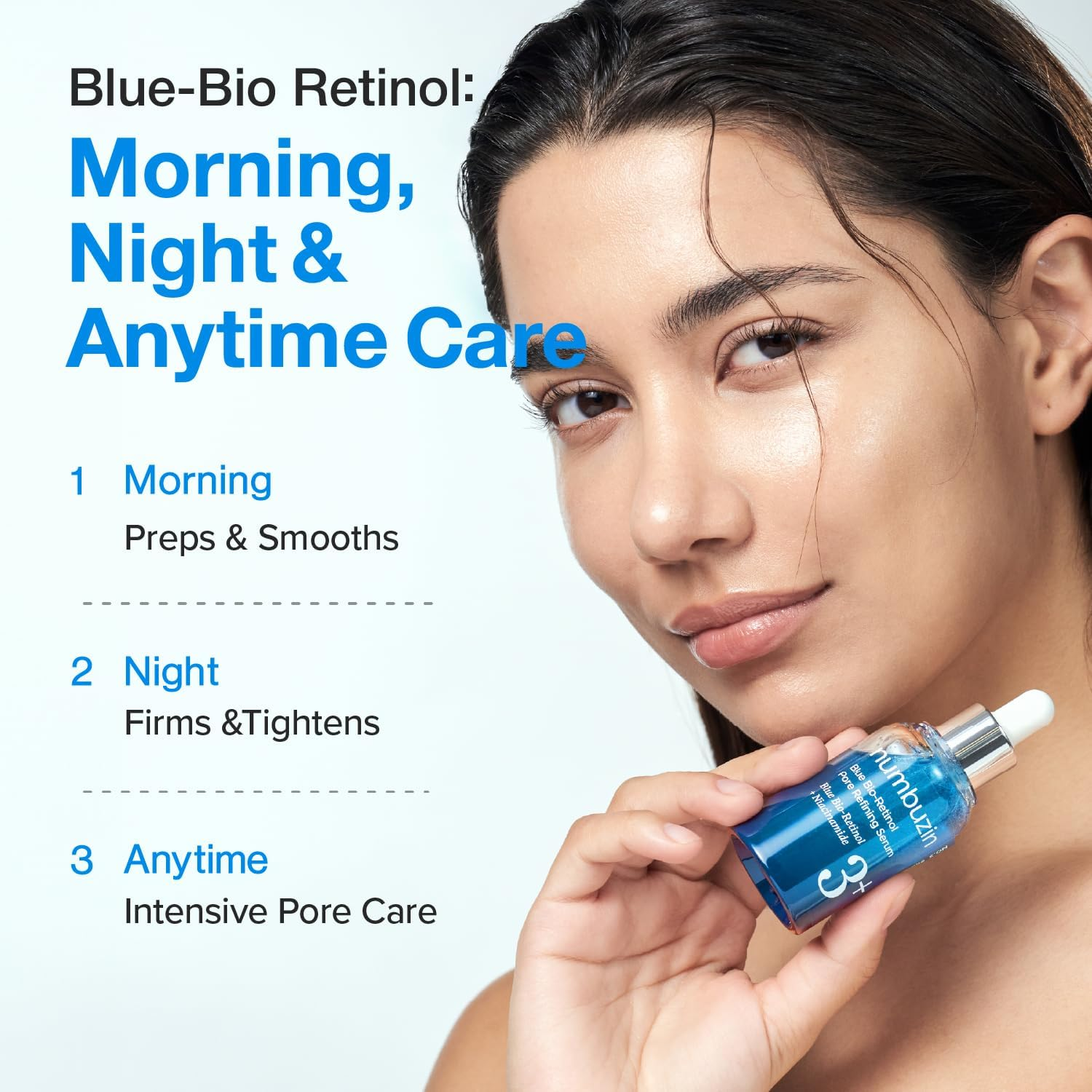 Numbuzin No.3 Serum | Blue Retinol Pore Refining Serum | Pore Tightening, Firming, Anti-Aging, Korean Skincare | Niacinamide, Peptide, Salicylic Acid (BHA) | Beginner-Friendly Retinol | 1.01 Fl.0Z image number 2