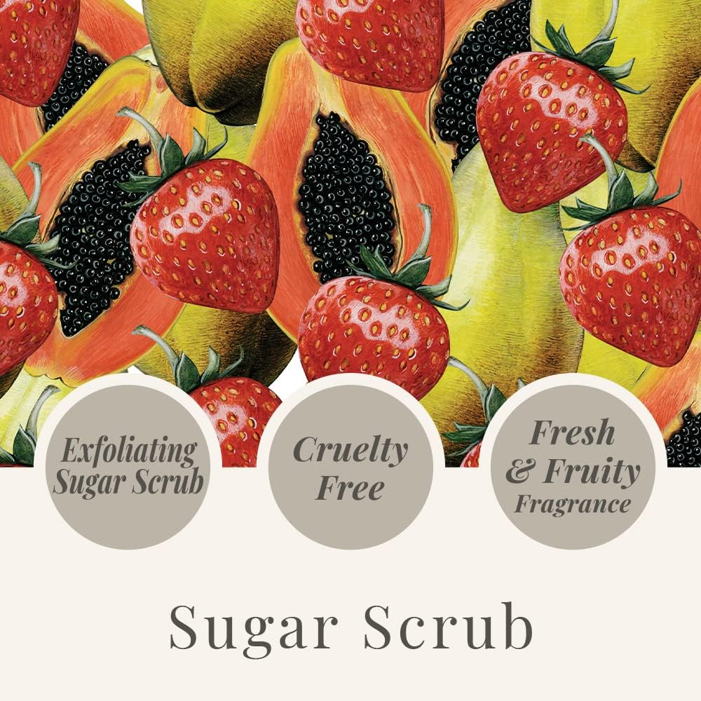 Tropical Fruits Gentle Exfoliating Strawberry & Papaya Sugar Scrub 3 X 550G image number 1
