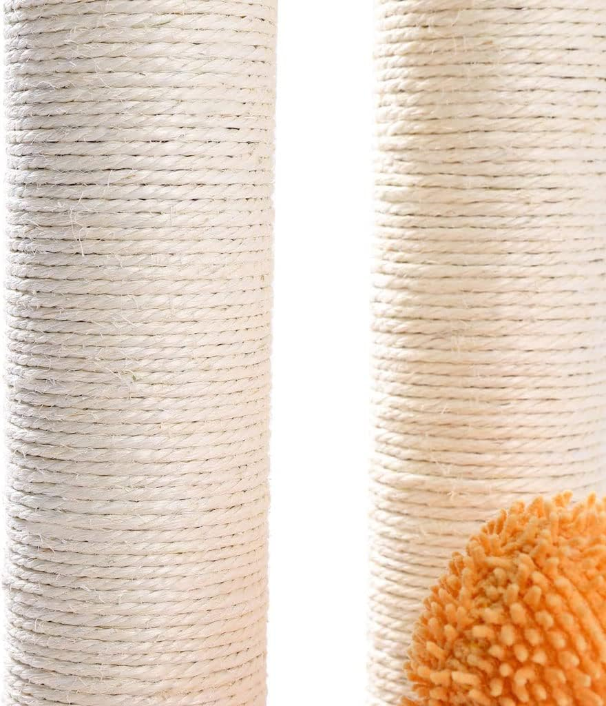 Cat Tree Tower Cat Climbing Frame with Sisal Rope Cat Cactus Scratching Post with Hanging Toys Cat Towers Cat Climbing House image number 1