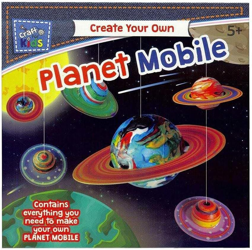 Create Your Own Planet Mobile - Kids Craft Kit - All Crafting Materials Included - Age 5+