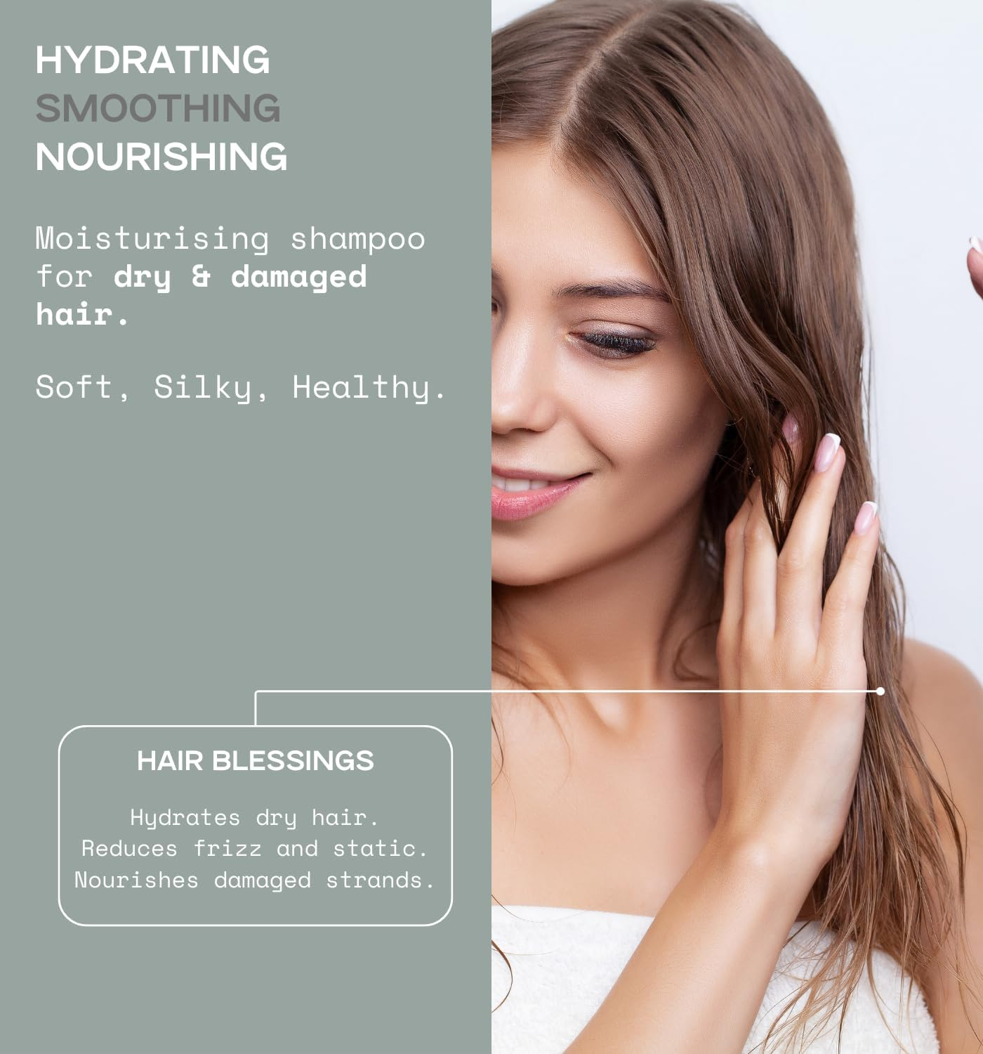 All Hail Hydration Shampoo &ndash; Moisturising & Nourishing Shampoo for Dry, Frizzy, Damaged Hair &ndash; Smooths, Hydrates & Strengthens &ndash; for All Hair Types image number 4