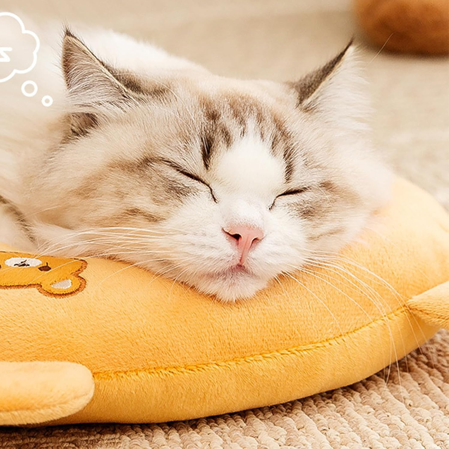 Embhlitfe Cat Pillow U Shape Soft Pillow Pets Easy to Clean Dog Pillow Cat Toy Cat Cushion Pillow for Relief Sleeping Improve Small Pillow for Small Dogs Cats (Bear) image number 2