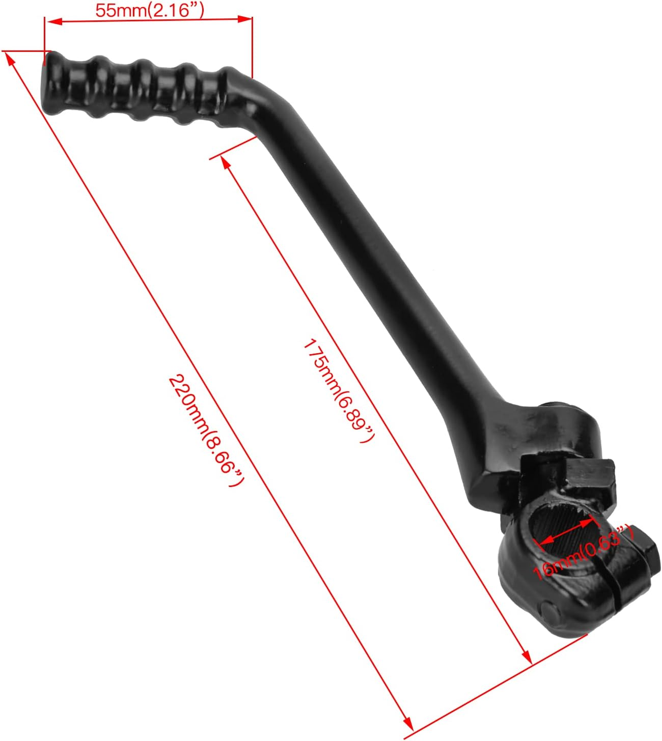 YOXUFA 16Mm Kickstart Lever for 125Cc 140Cc 150Cc 160Cc 200Cc 250Cc SSR KX KLX YX CB CG YCF SDG Apollo Coolster Taotao Kayo Pitster Pro Suzuki DRZ Piranha Thumpstar Lifan Atomik Pit Dirt Bike Parts image number 5