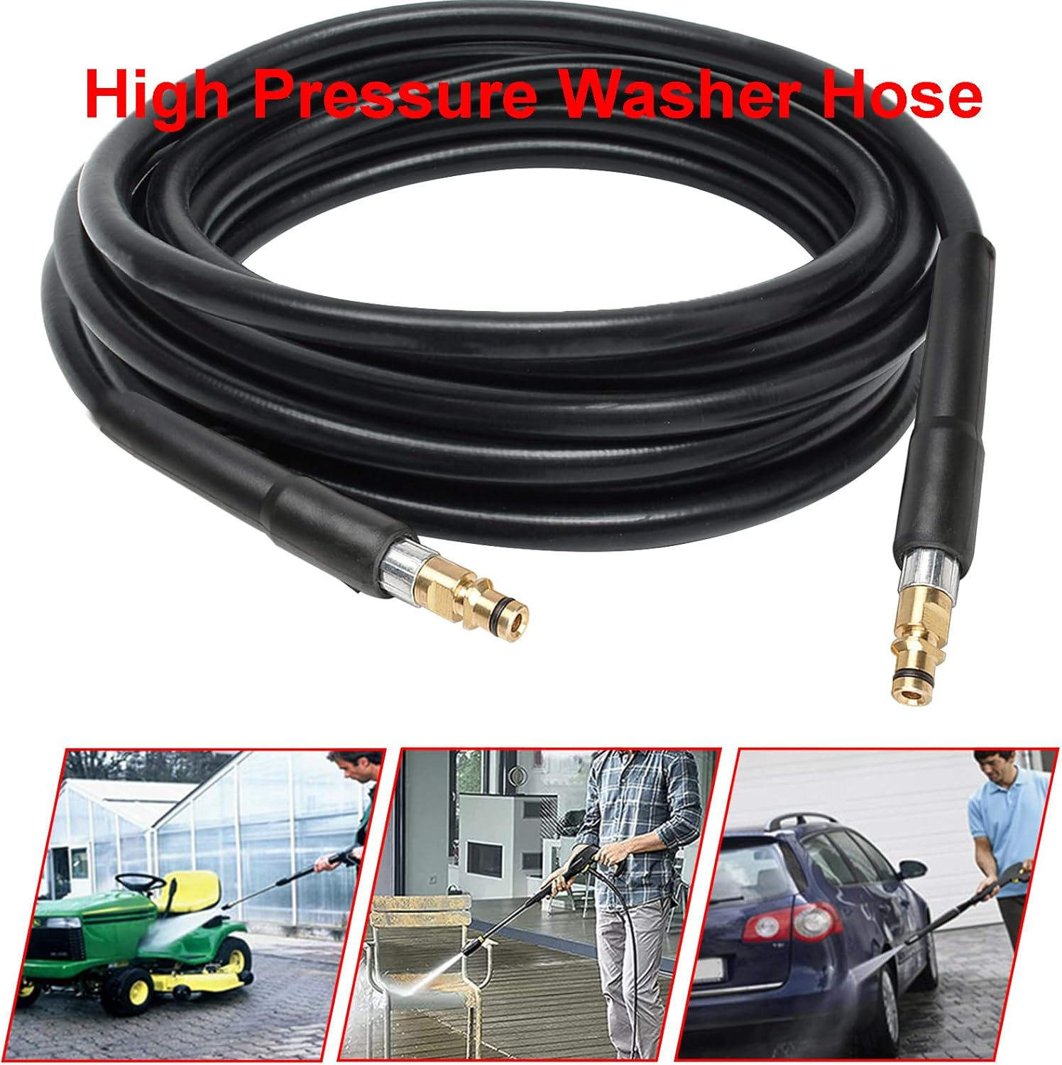 Acbbmns 20M(65.6Ft) High Pressure Extension Hose Pipe Compatible for Karcher K Series K2 K3 K4 K5 K7 High Pressure Washer Replacement Hose