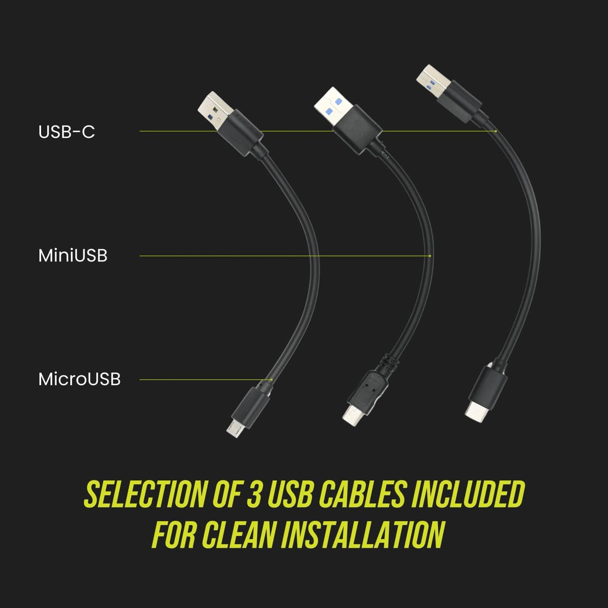 Dongar Dashcam Power Adapter (10-Pin Type X) for 2022+ Subaru WRX. USB Power Source Connects to Rearview Mirror for Easy, Plug & Play Install for Dash Cams, Radars, and More. image number 3