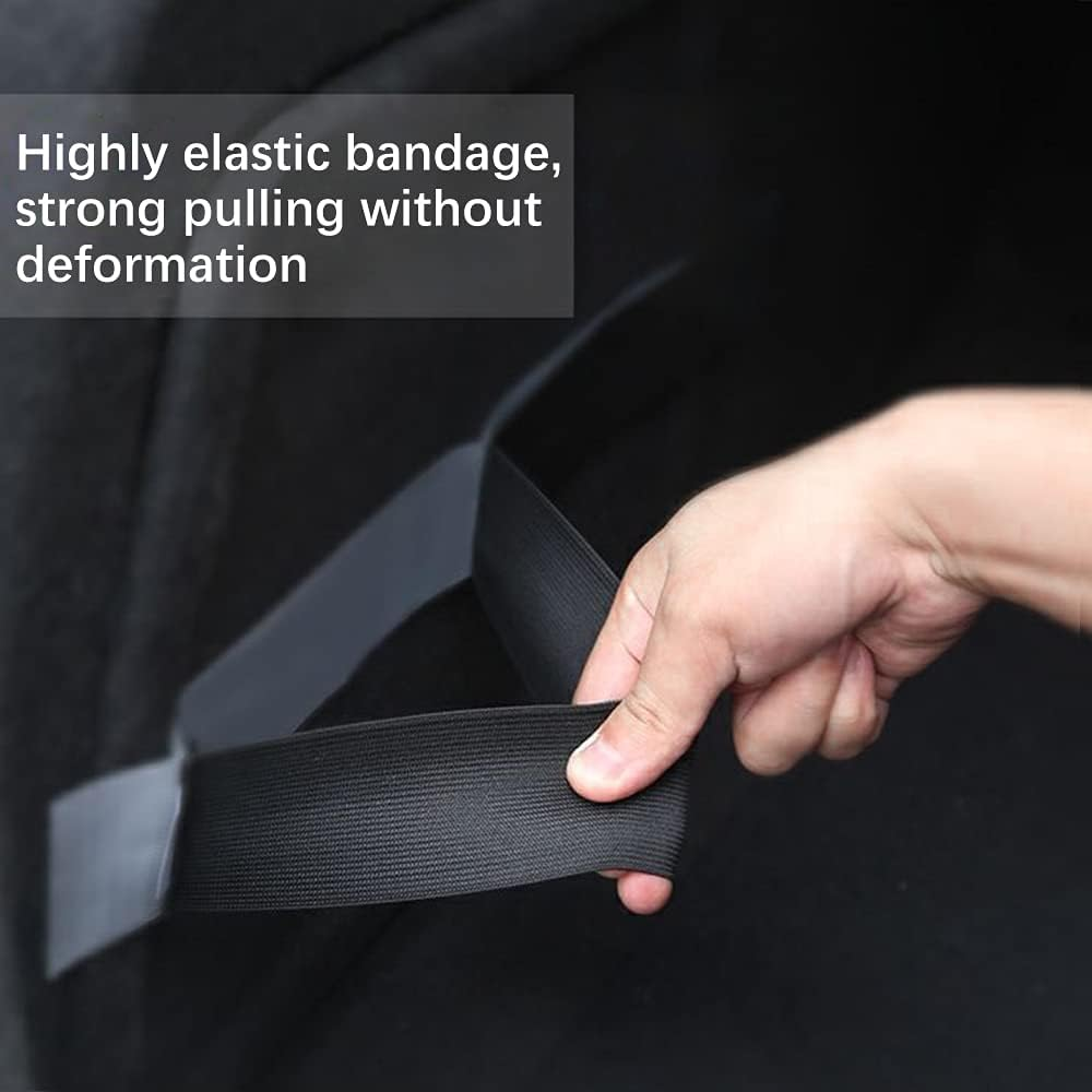 4 PCS Colorful Car Trunk Organizer Straps, Car Accessories Car Storage Organizer Straps, Cargo Storage Strap for SUV Truck Van (Blue, Black) image number 5