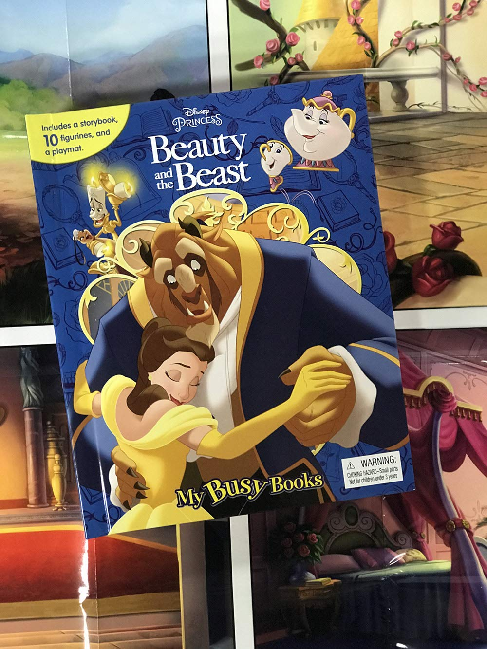 Disney Beauty and the Beast My Busy Books - Storybook, 10 Figurines, Playmat: Includes a Storybook, 12 Figurines, and a Playmat image number 3
