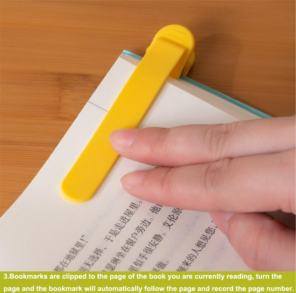 YC-GREHUN 3Pcs Silicone Automatic Bookmarks, Book Marks Gifts for Reading Women, Men, Kids, Book Lovers, Readers, Unique Cute Book Accessories, Stay in Place and Follow as You Read image number 3