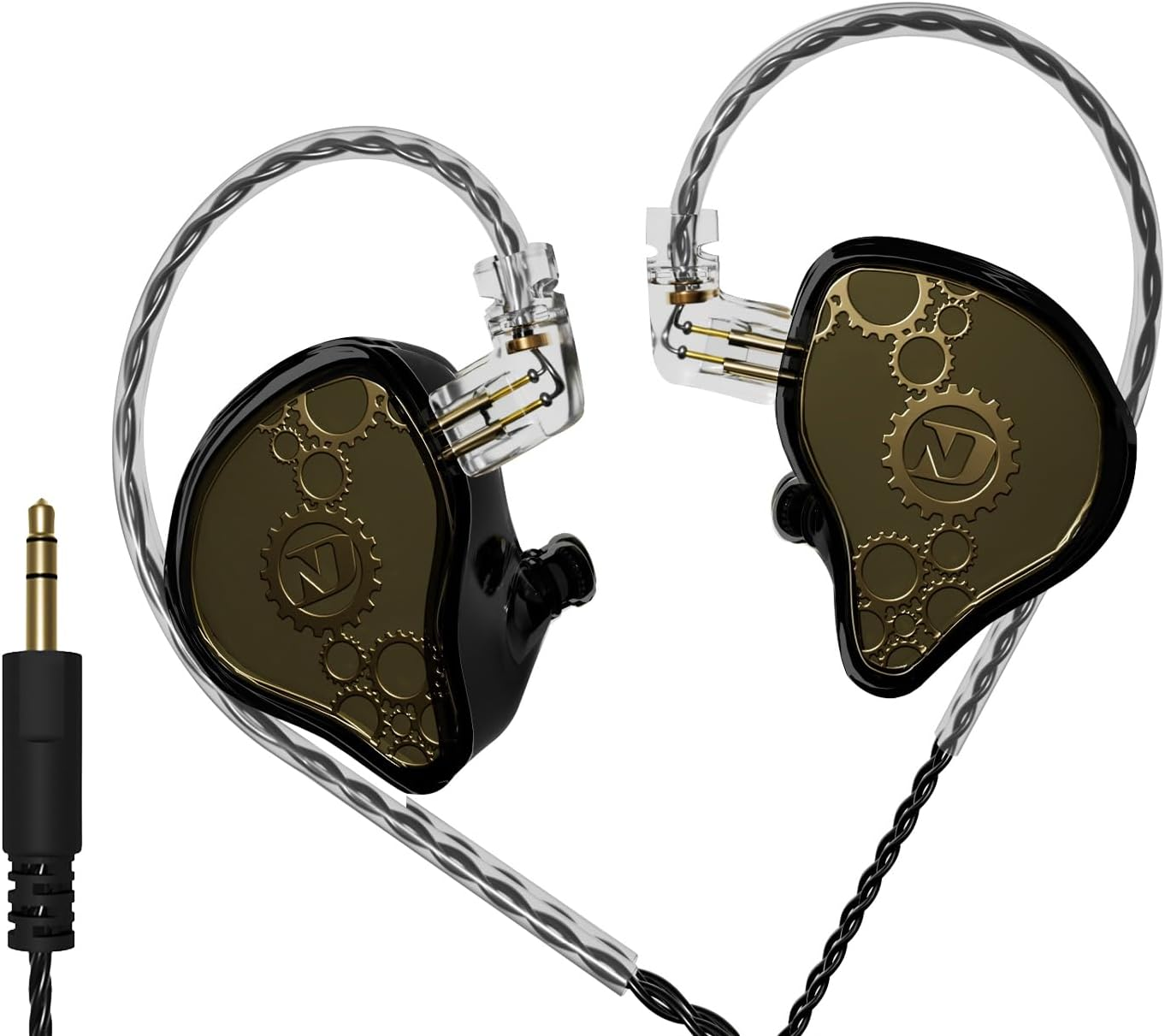 KAMINRUN ND Venus In-Ear Monitor Headphones, 10 Mm Double Magnetic Dynamic Driver IEM Earphones, Hifi Wired Gaming Earbuds, 2 Pin Detachable Cable (Without Mic, Black, 3.5 Mm Plug) image number 4