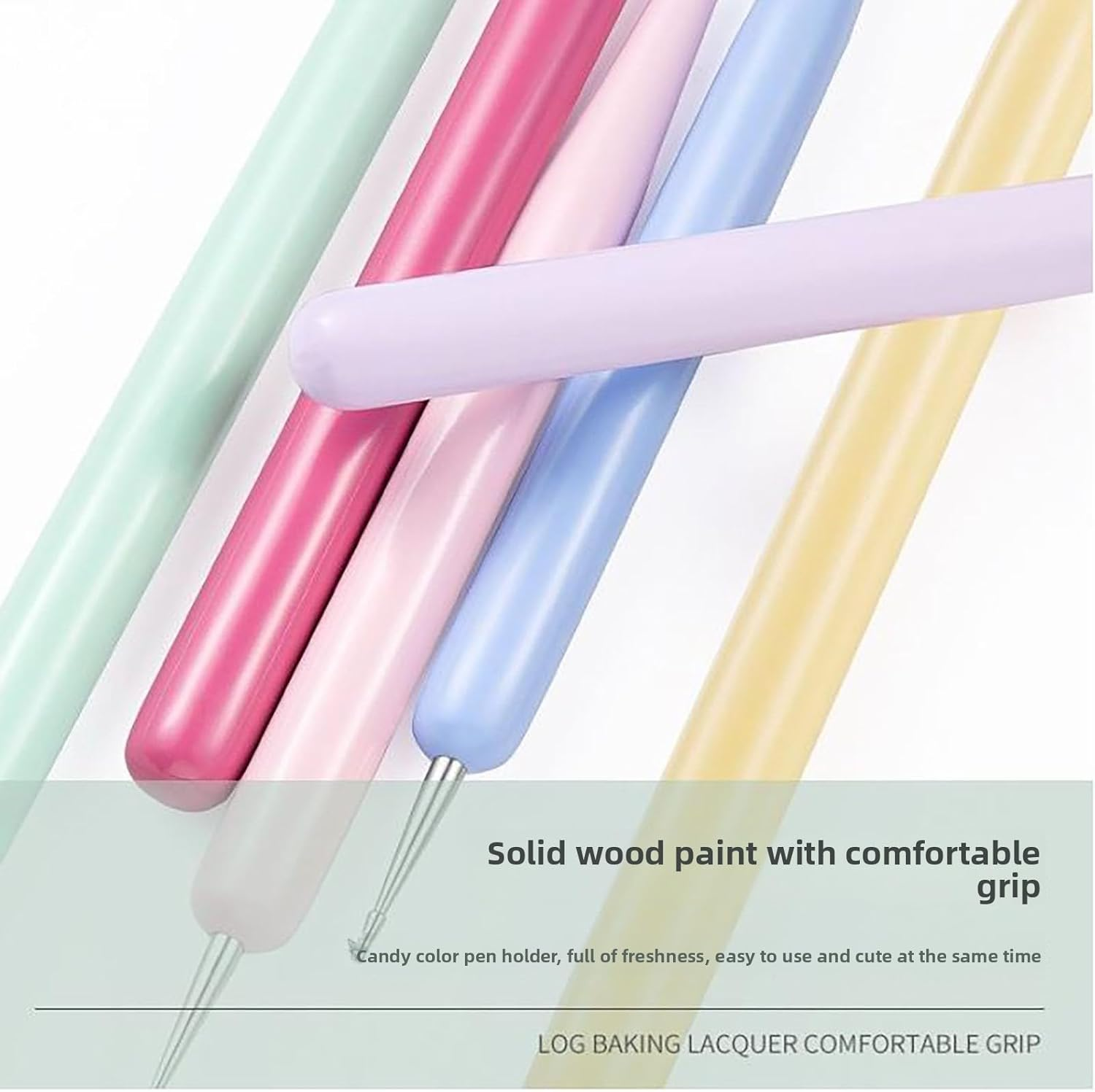 SOVYOULIVE 6 PCS Nail Art Brushes Set,Premium Kit for Gel Polish, 3D Design, Extension Building, and Detailed Painting | Salon & DIY Use image number 4