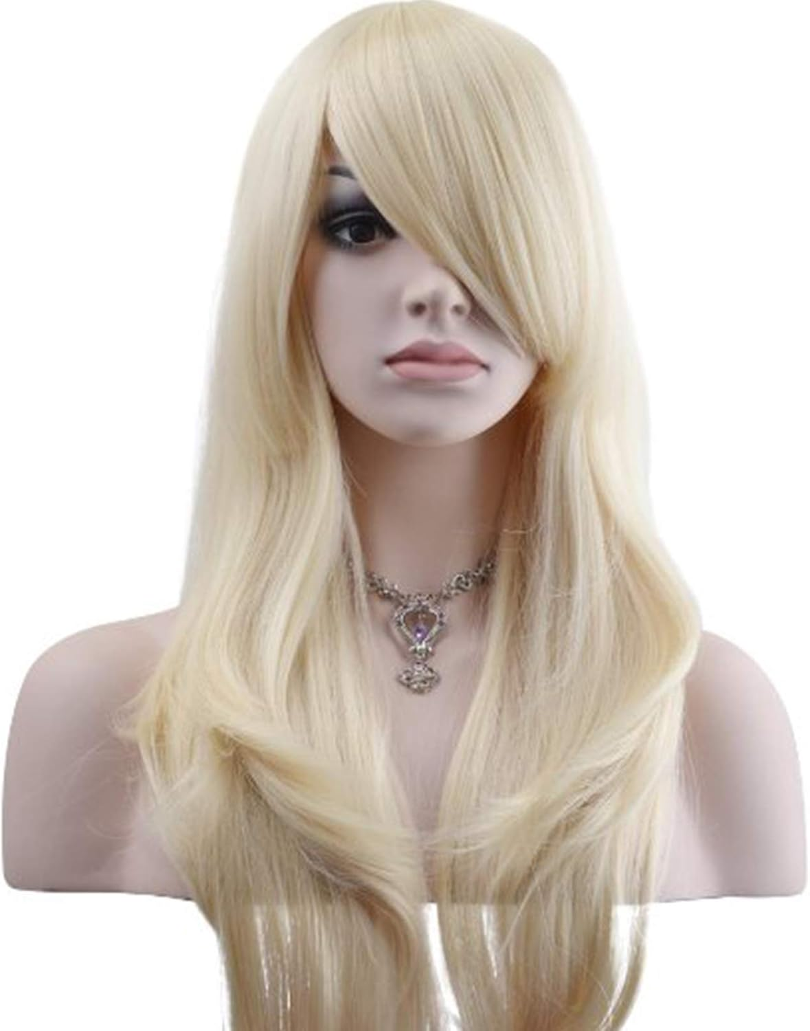 YOPO 28" Wig Long Big Wavy Hair Women Cosplay Party Costume Wig (Snow White)