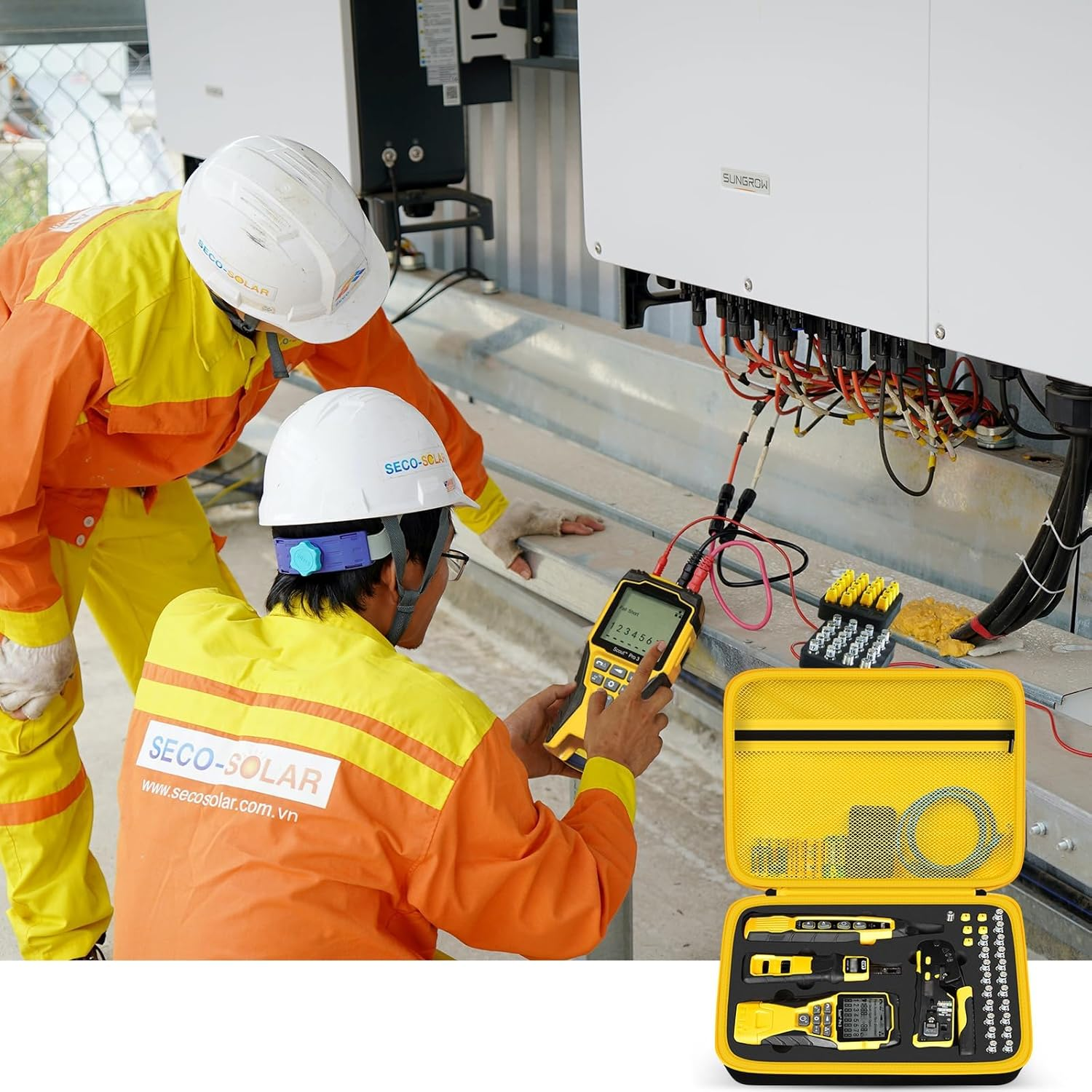 Case Compatible with Klein Tools VDV501-851 VDV500-123 VDV226-110 VDV427-300. Storage Carrying Travel Holder for Cable Tester for Scout Pro 3/ Tracer Probe/Wire Stripper and Accessories- Yellow Zipper