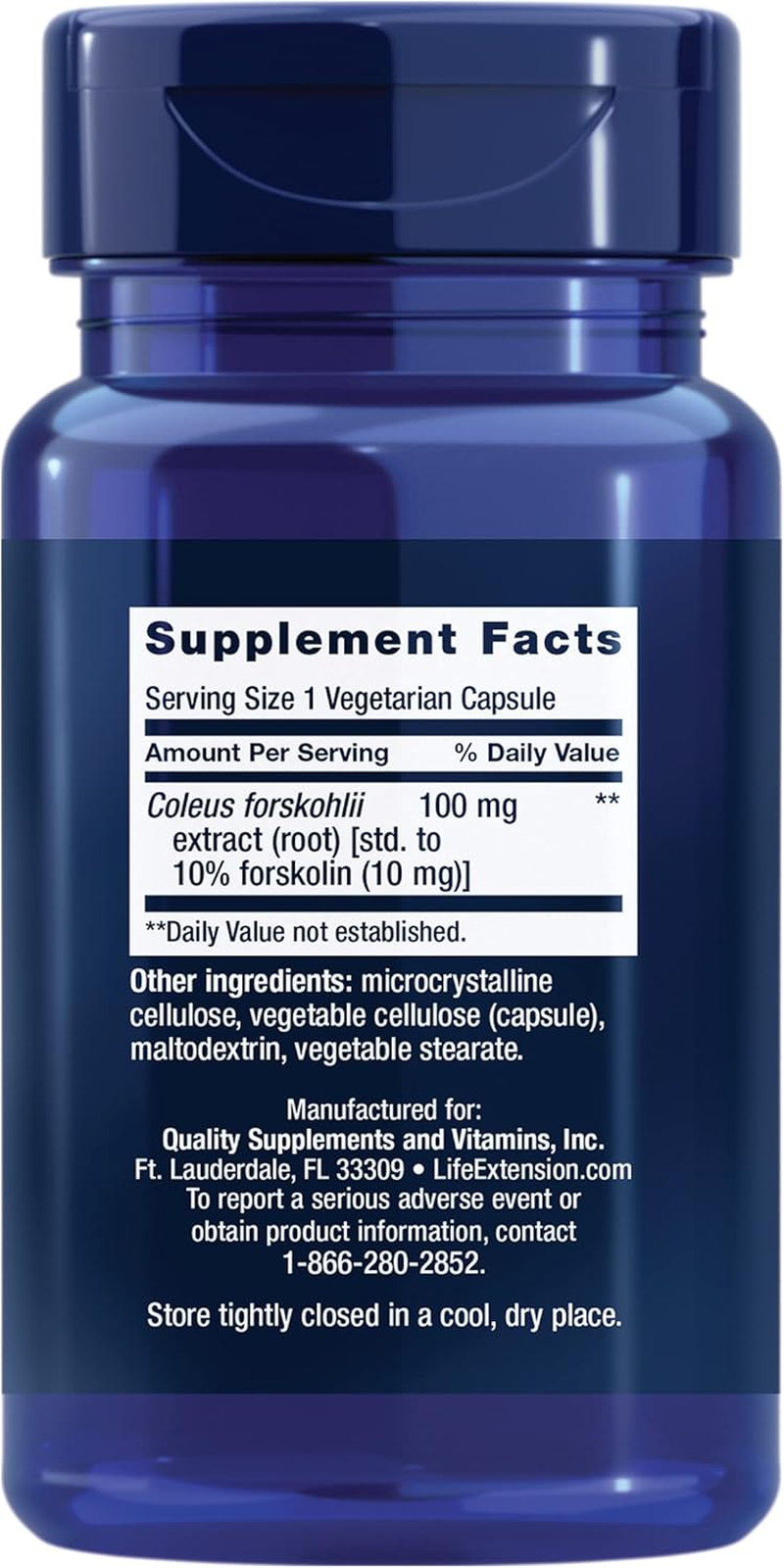 Life Extension Forskolin, 10 Mg 60 V Caps image number 6