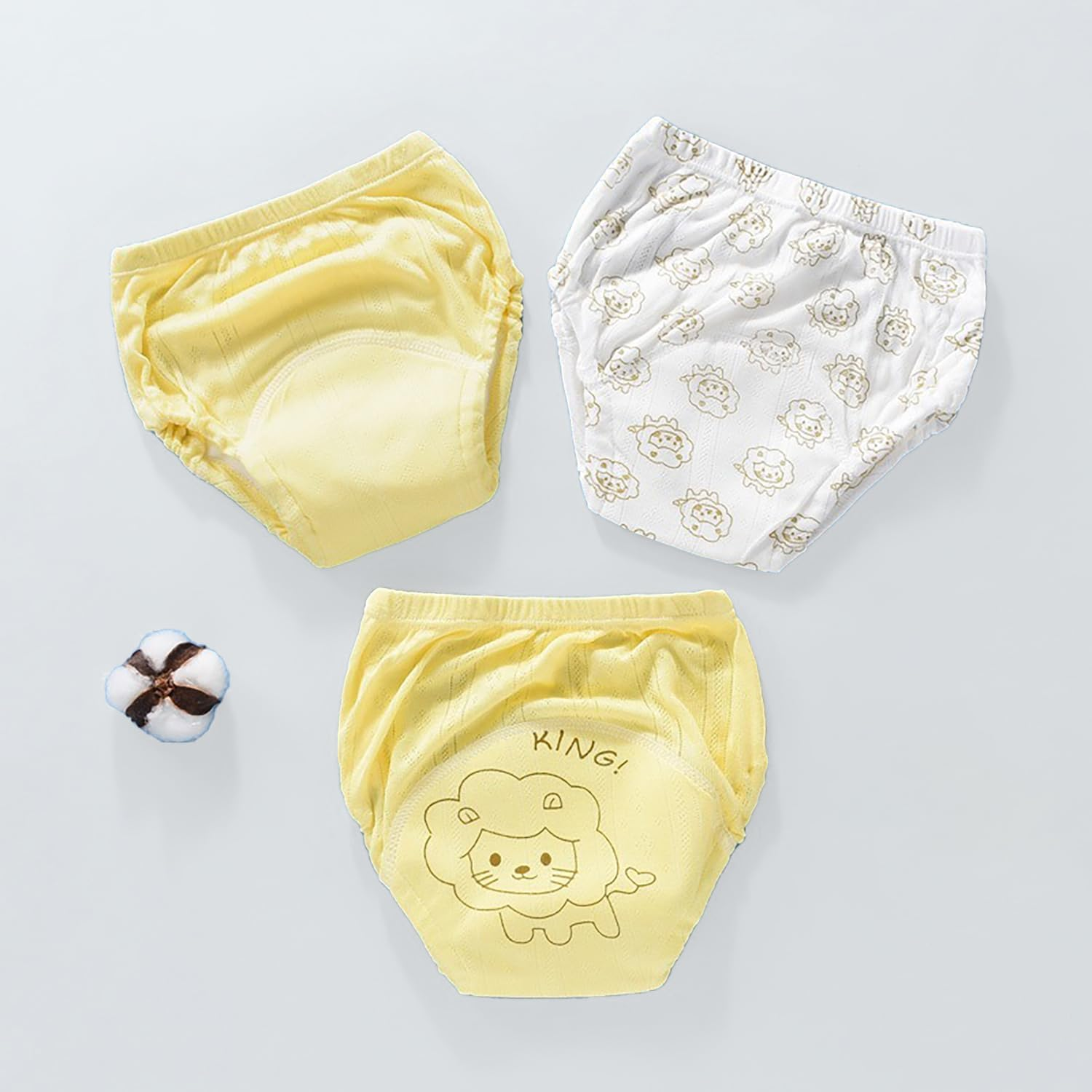 ZONEY Potty Training Pants, 6 Packs Absorbent Training Underwear for Boys and Girls Infant Toddler,100% Cotton Unisex Learning Designs Training Underwear Pants 1-4T