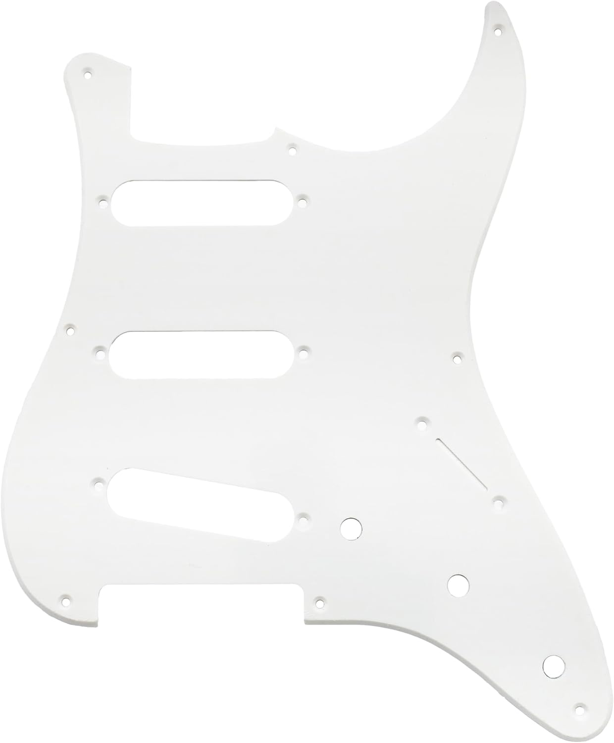 Musiclily Pro 8-Hole Guitar Strat Pickguard for JPN Fender Japan 57 Vintage Style Stratocaster, 1Ply White