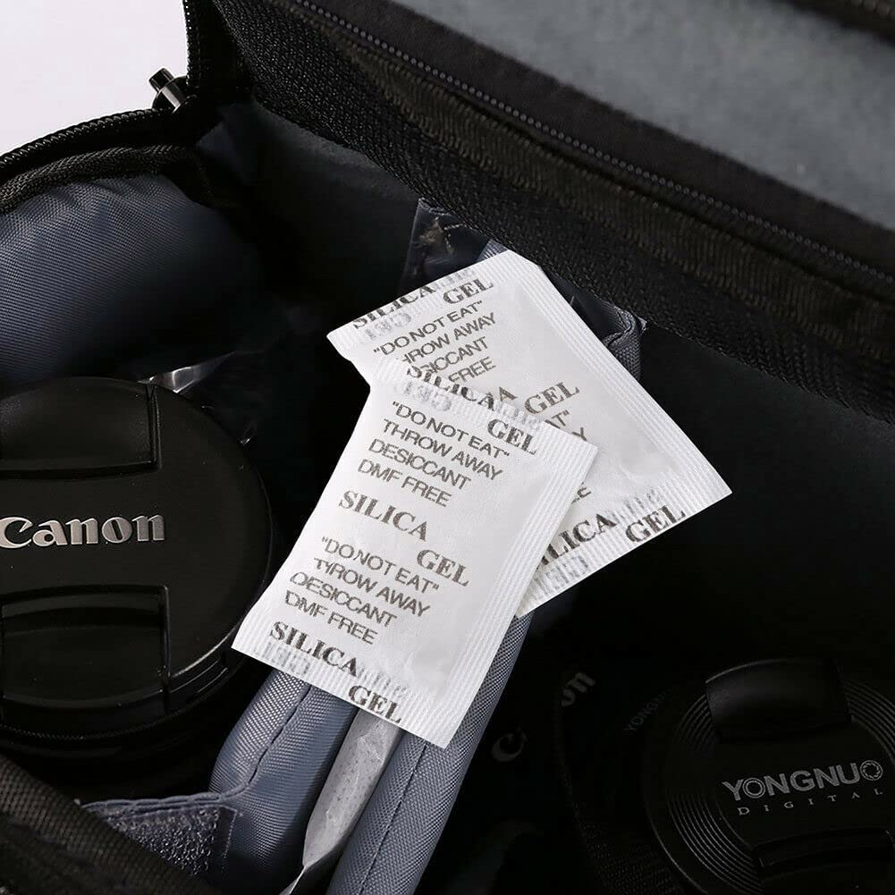 Durimoiy 2 Gram [100 Packets] Silica Gel Packets, Desiccant Packs, Dehumidifier - Silica Gel Packets, Moisture Absorbers, Silica Gel, Silica Packets image number 4