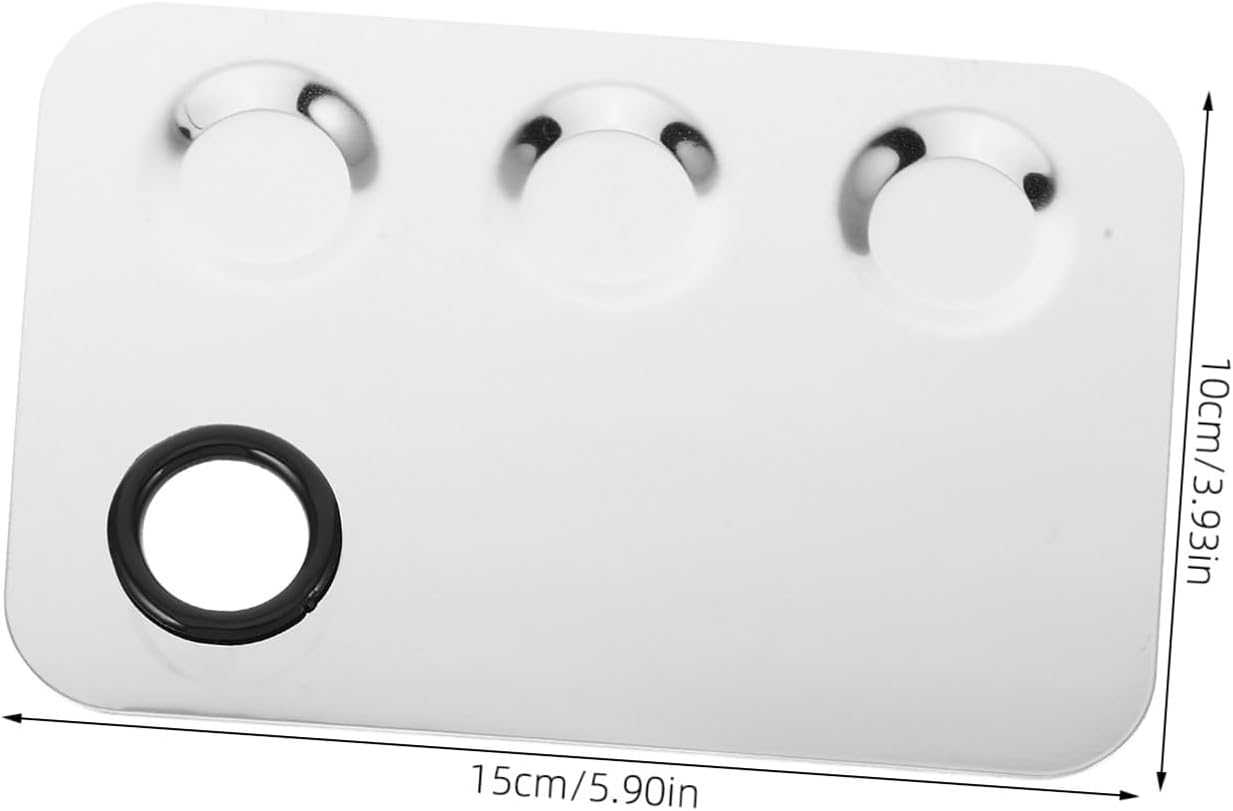 HEATSHAKING Stainless Steel Makeup Mixing Palette Small Liquid Makeup Plate for Foundation Concealer Lipstick Blending Tray Professional Cosmetic Tool for Artists and Nail Technicians image number 2