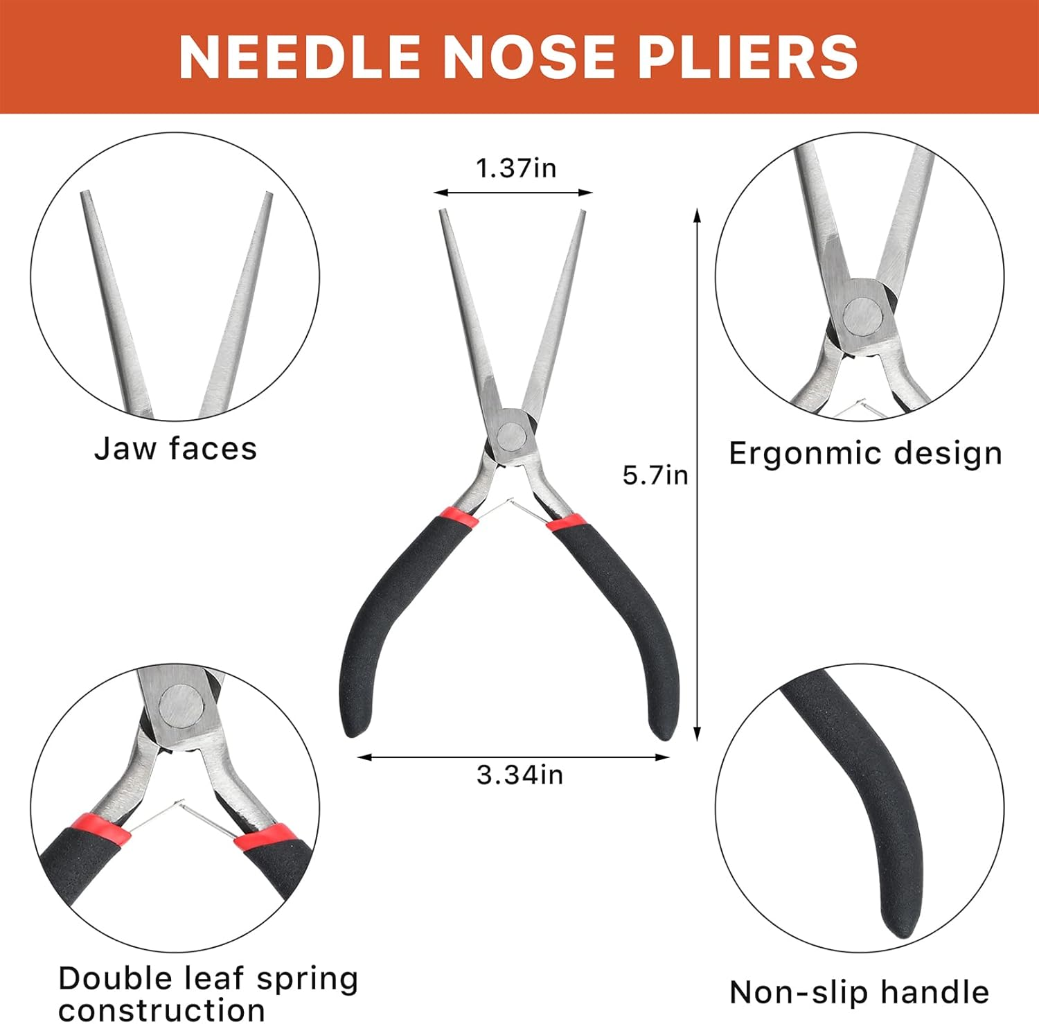 22 Pieces Metal DIY Model Tool Sets Metal Earth Model Kits, 2 Nose Pliers and Tab Edge Cylinder Cone Shape Bending Assist Tools for 3D Metal Jigsaw Puzzles Assembly image number 1